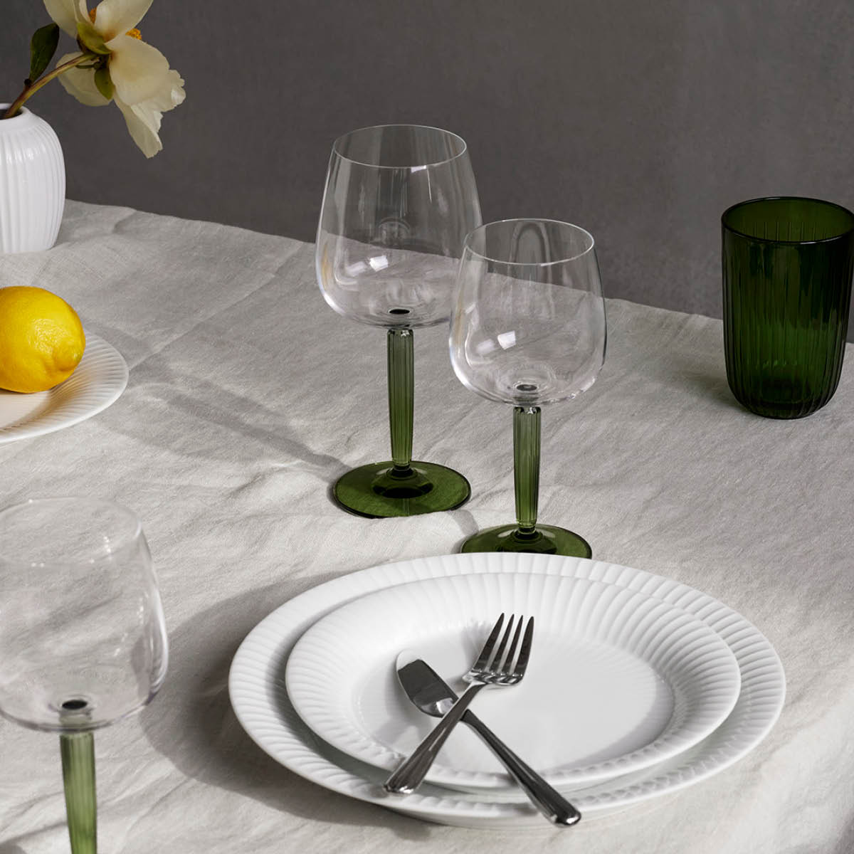 Kähler Hammershøi tallerken 19 cm hvit