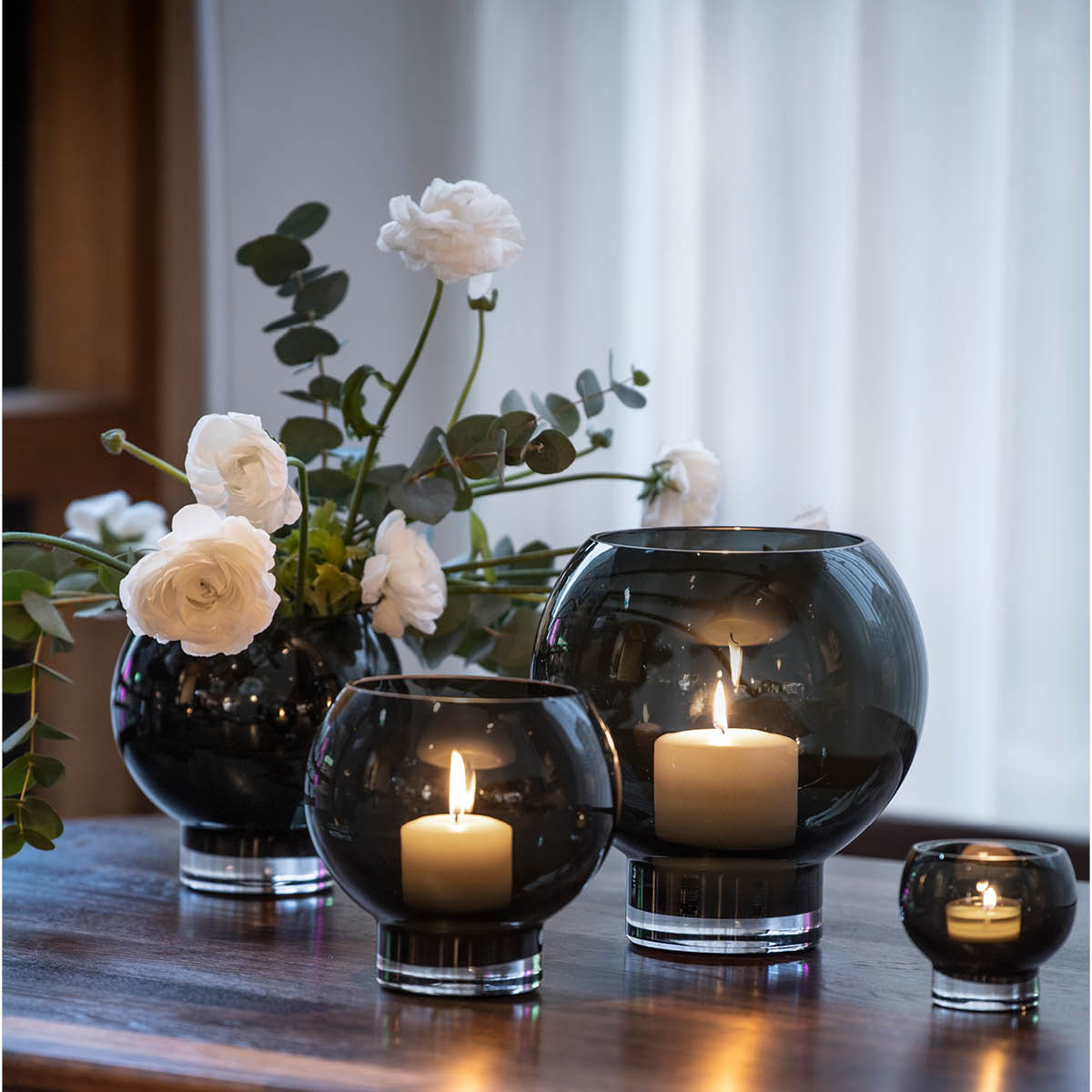 Magnor Galaxie lykt/vase 8,5 cm grå