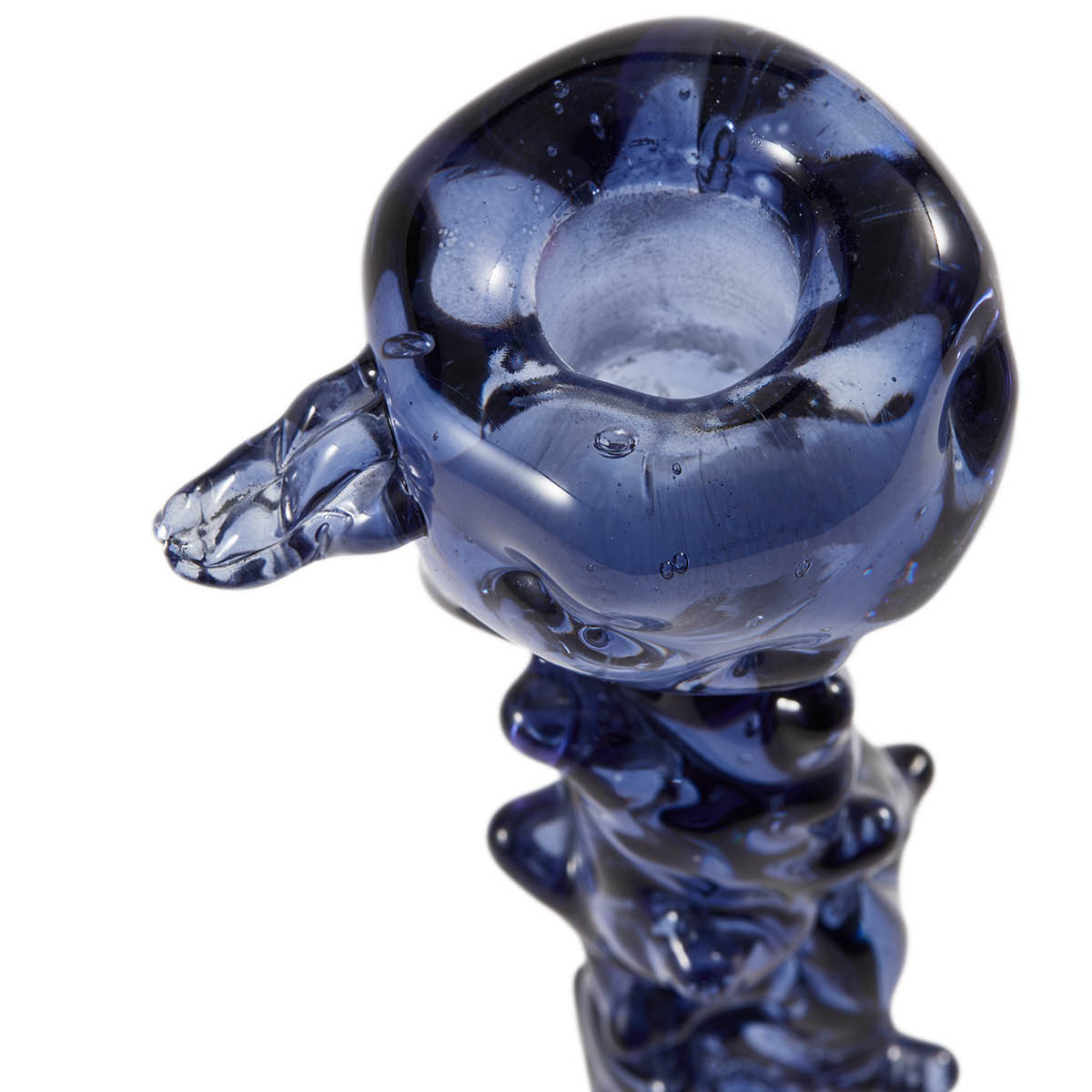 Pols Potten Drip ljusstake i glas L 25 cm mörkblå
