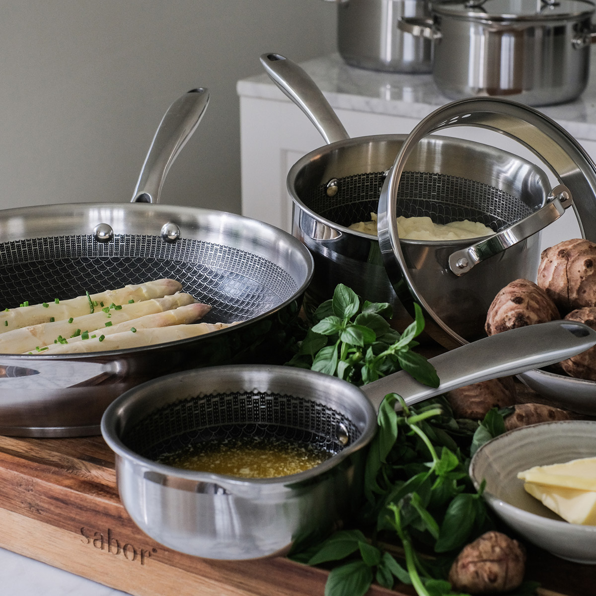 Sabor Optimal stekepanne gryte m/keramisk belegg 28 cm