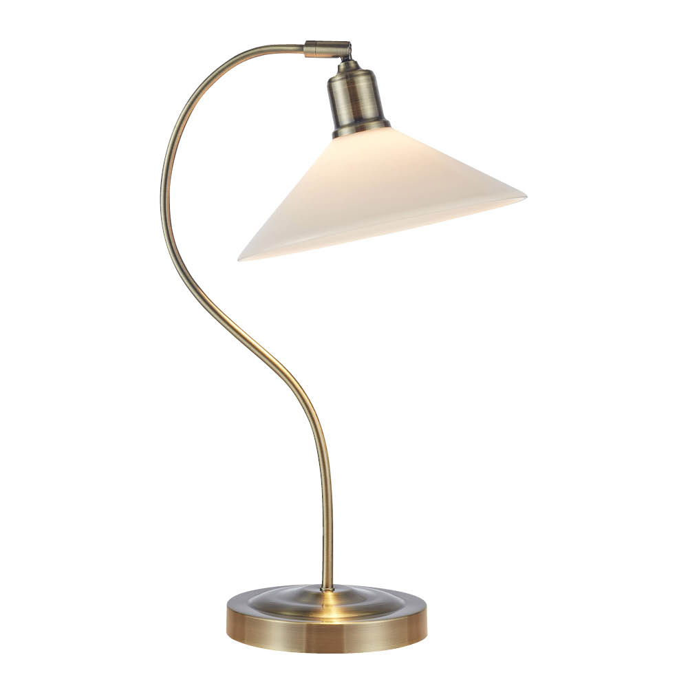 Markslöjd - Vela Pöytävalaisin 49 cm Messinki/Valkoinen