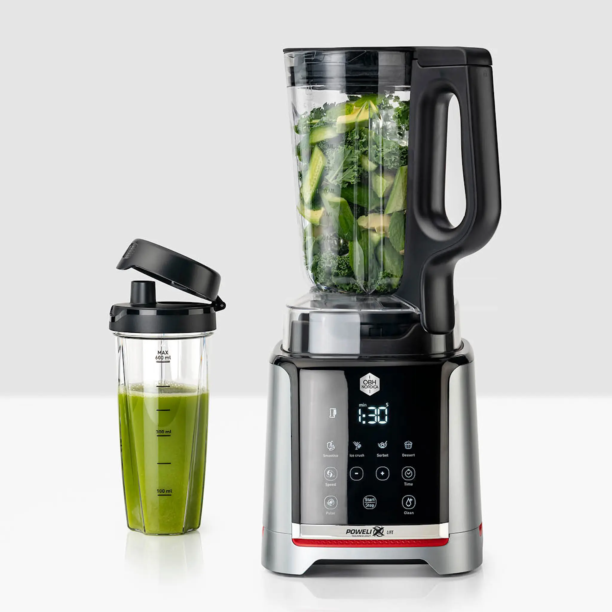 OBH Nordica Infiny Mix+ Blender 1600W Silver/Svart