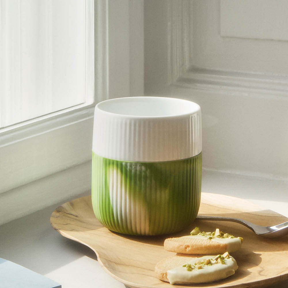 Royal Copenhagen Fluted Contrast Marble muki 35 cl grass