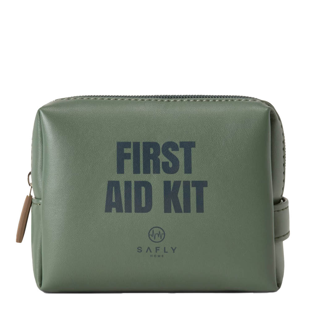 Safly Førstehjelpsskrin To-Go 14x4,5x11 cm mosegrønn