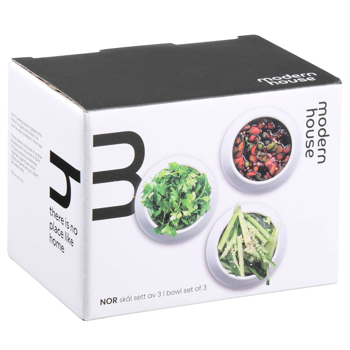 Modern House Nor Skål 0,14 L 3-pack Vit