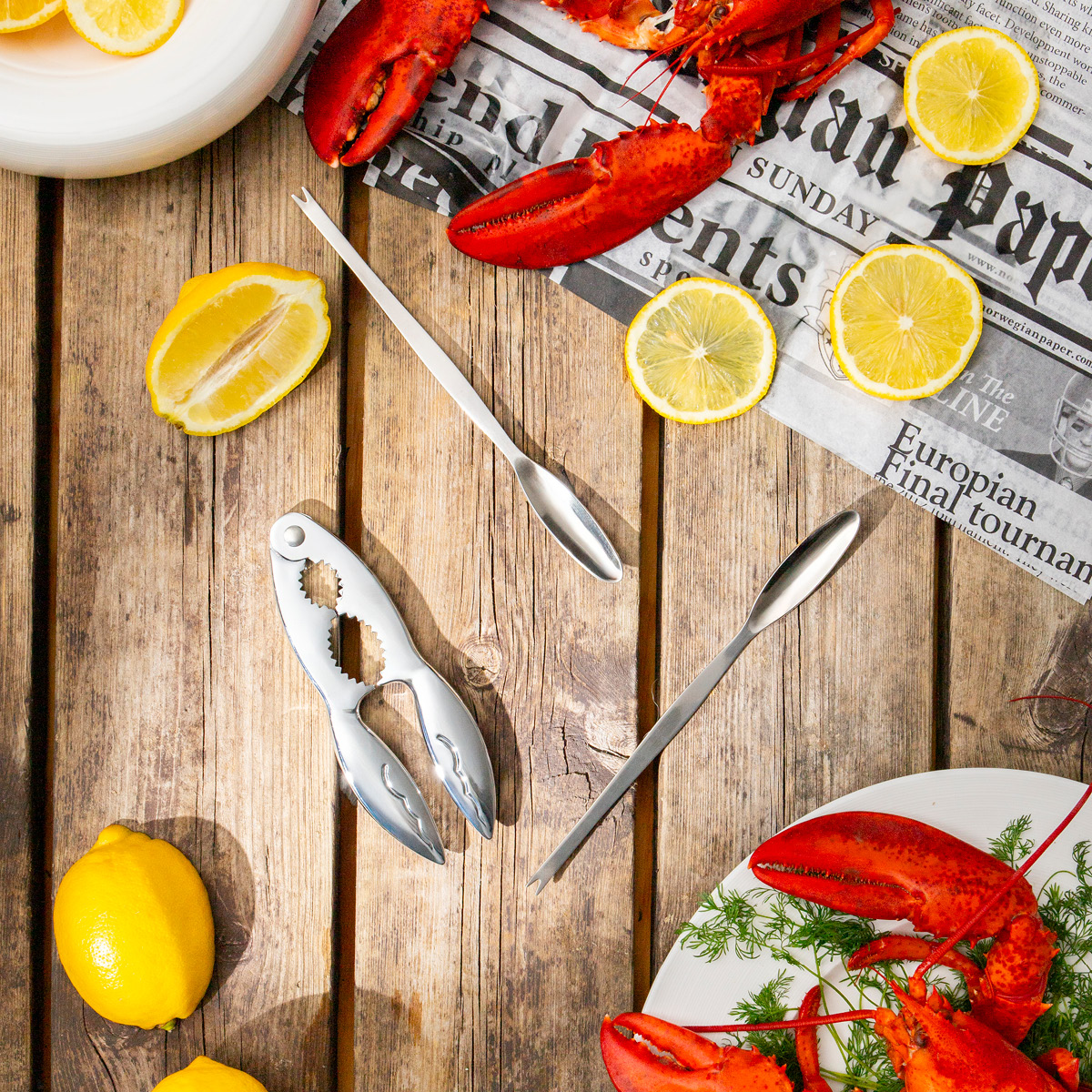 Stiernholm Tide skalldyrsett 7 deler krom