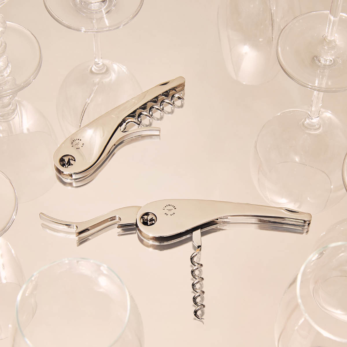 L'atelier du vin Soft Machine Korkkiruuvi 12,3 cm Hopea