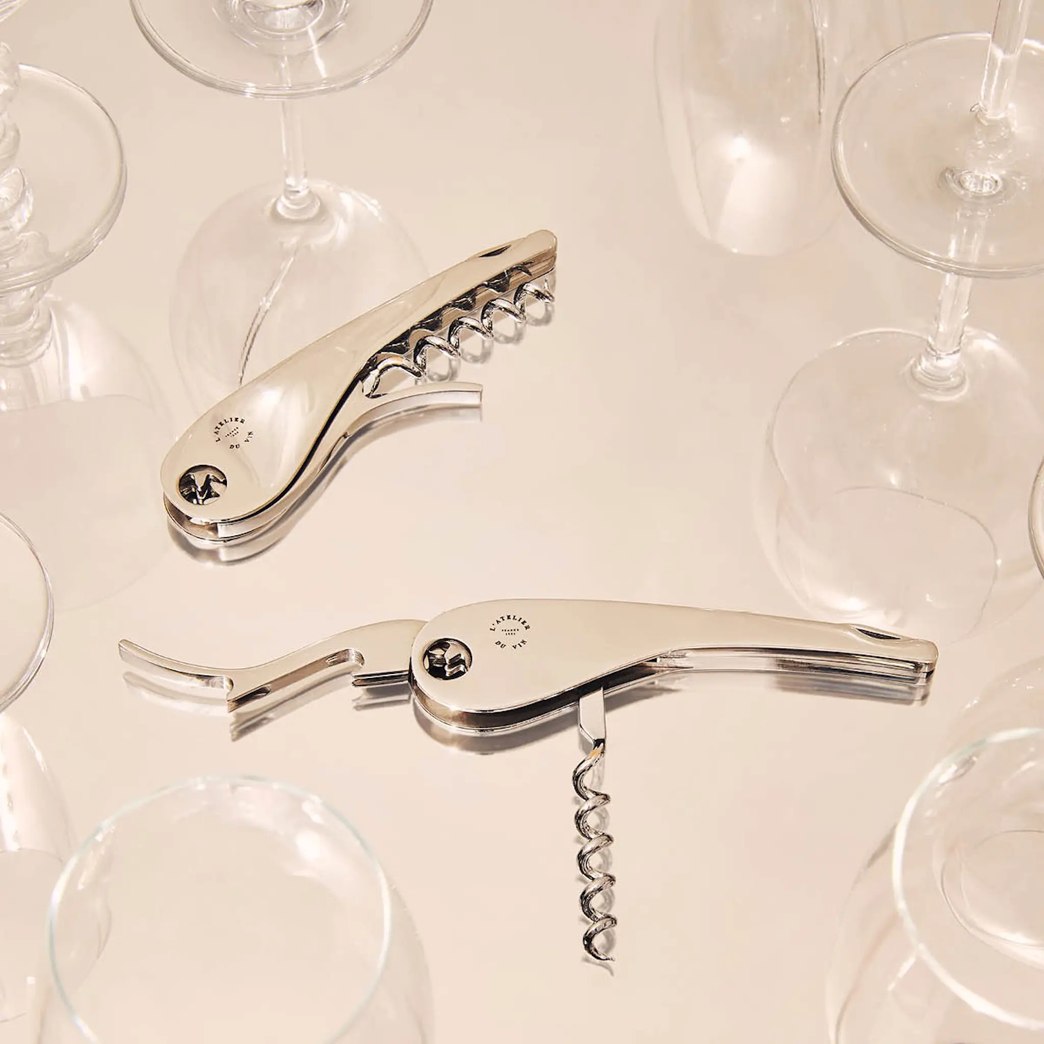 L'atelier du vin Soft Machine Korkkiruuvi 12,3 cm Hopea