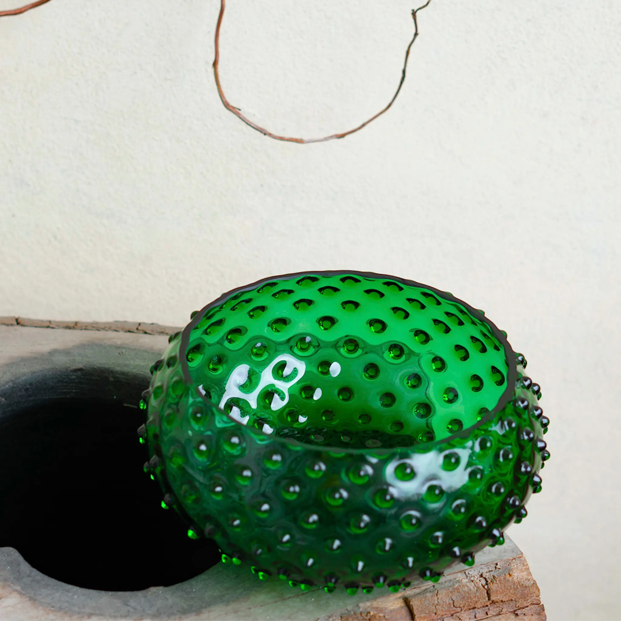 Klimchi Hobnail Kulho 23 cm Dark Green