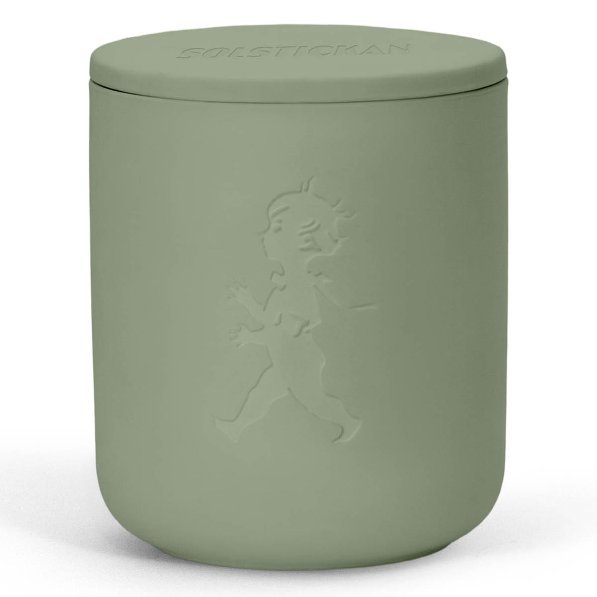 SOLSTICKAN Doftljus i keramik 9×7,5 cm grön (ebenholts)