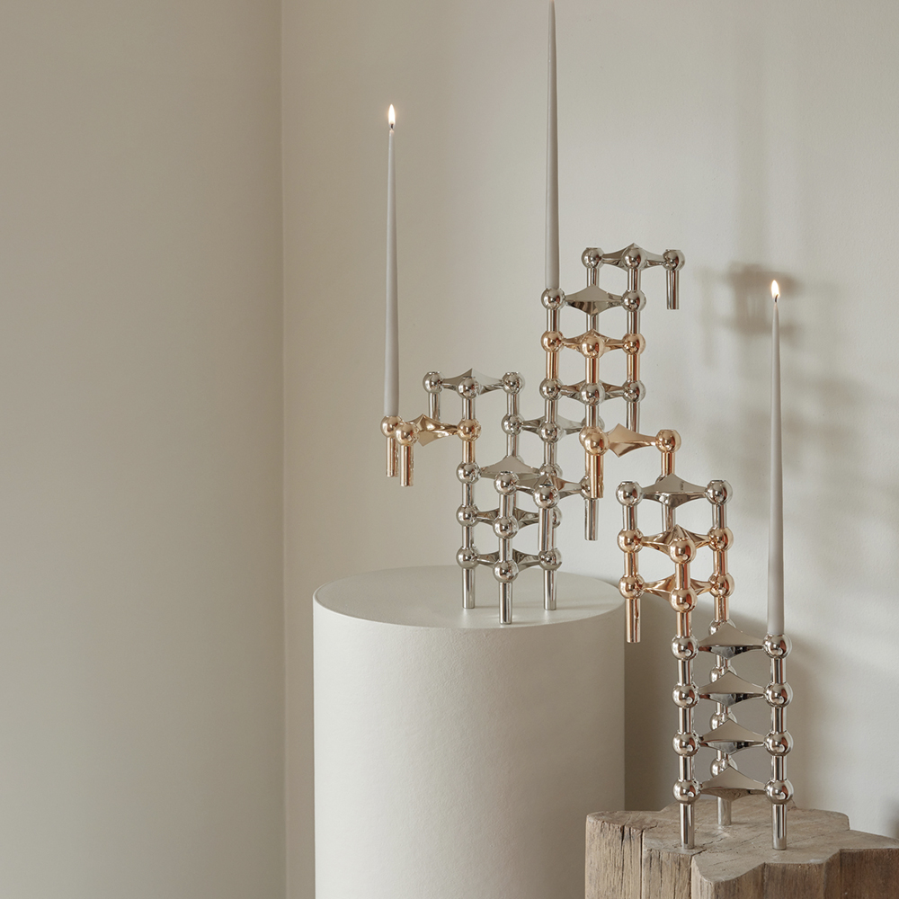 Stoff Nagel Lysestake 11,2x6,5 cm rose gull