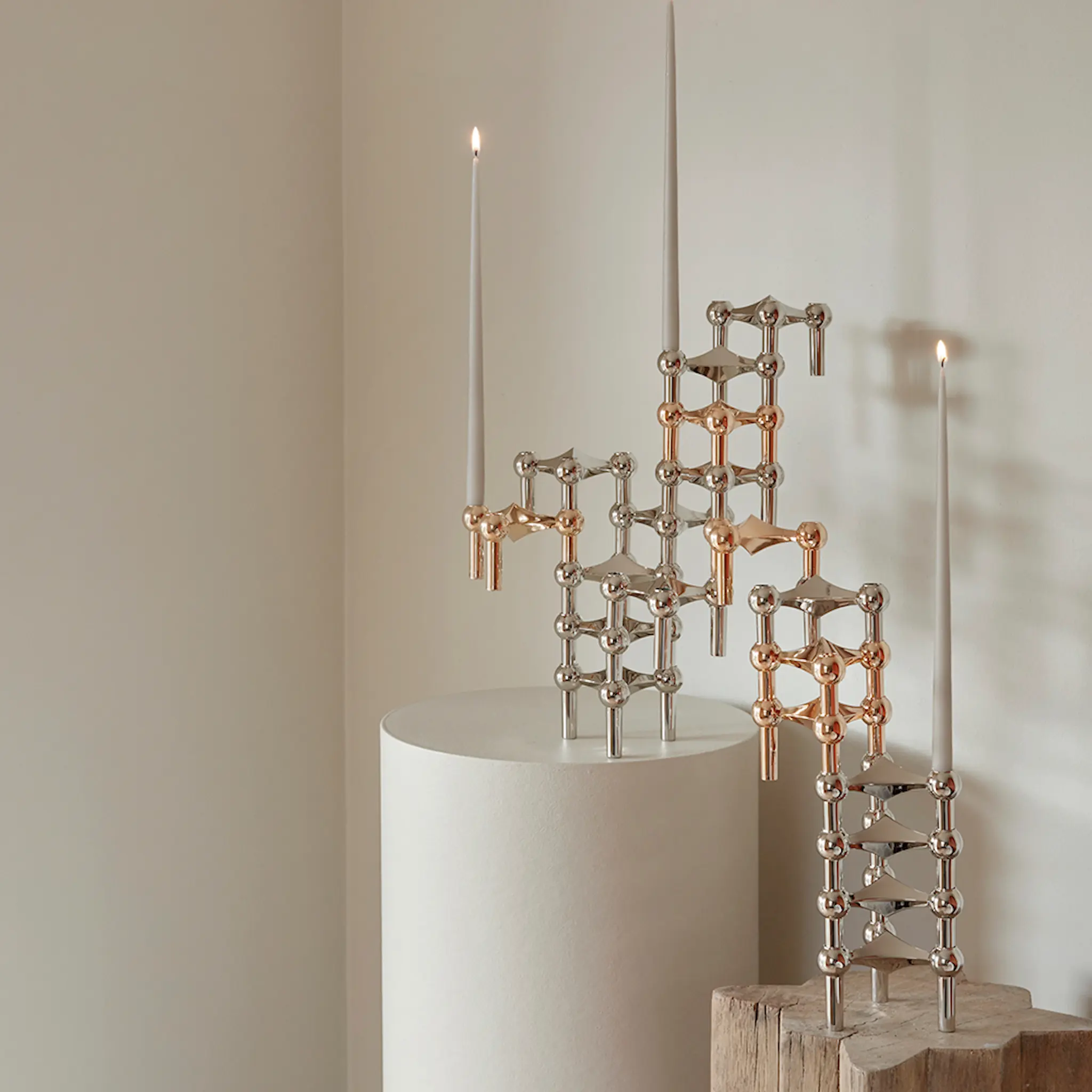 Stoff Nagel Stoff Nagel Kynttilänjalka Ruusukulta