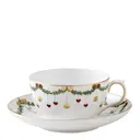 Star Fluted Christmas Tekopp med fat 32 cl