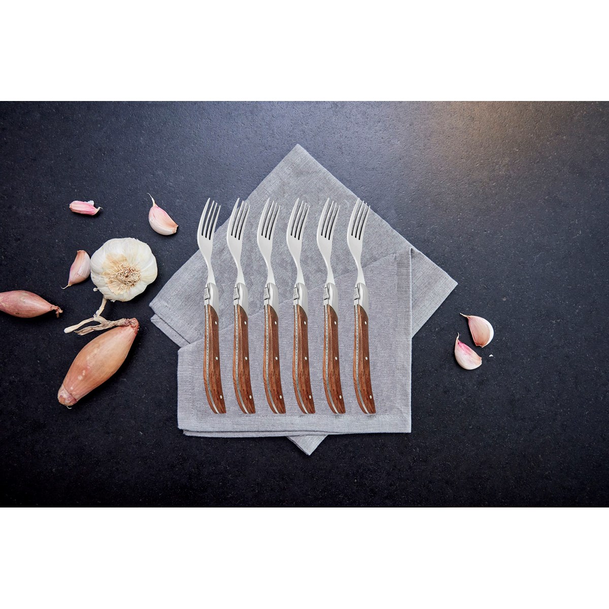 Laguiole by Hâws Grillgaffel 6-pack rosenträ