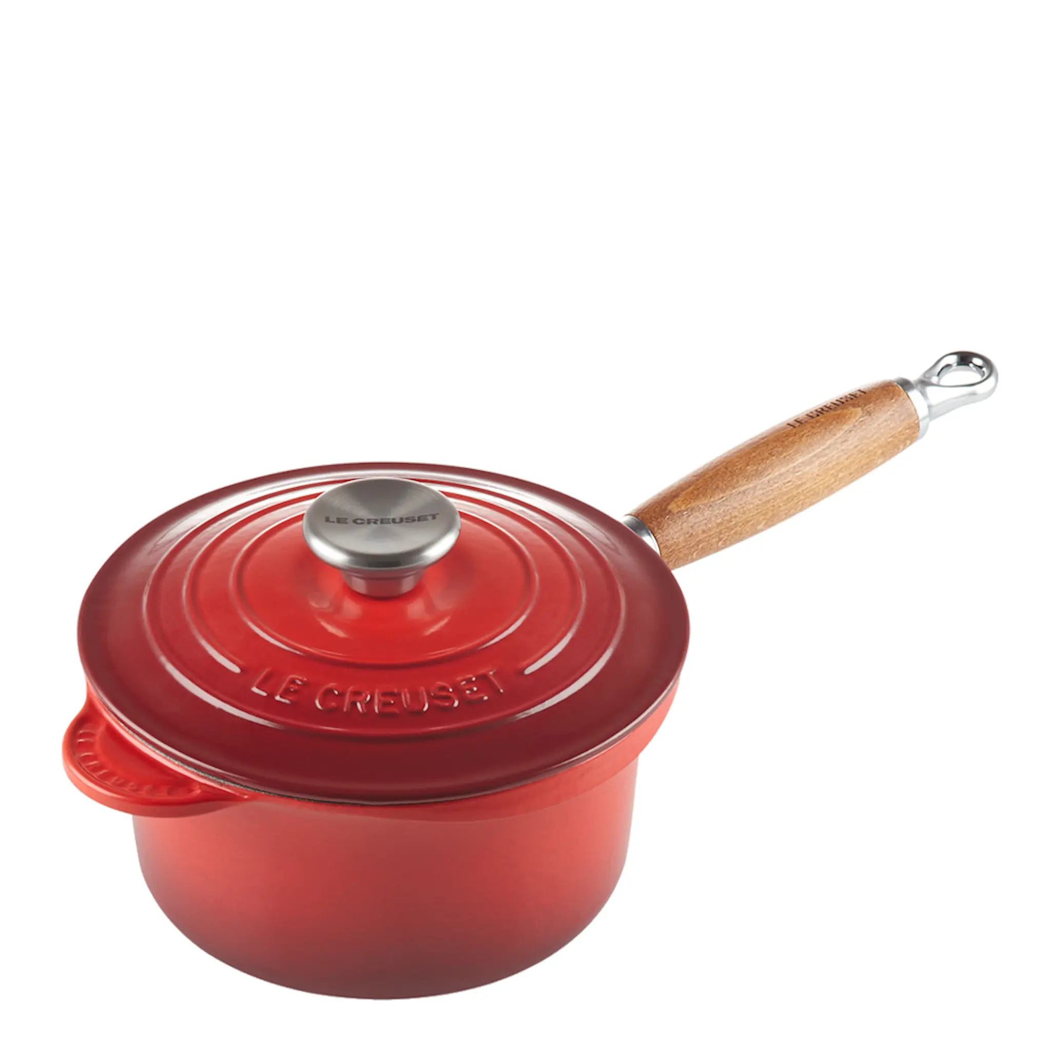 Le Creuset Signature Kastrull Trähandtag 1,8 L Cerise