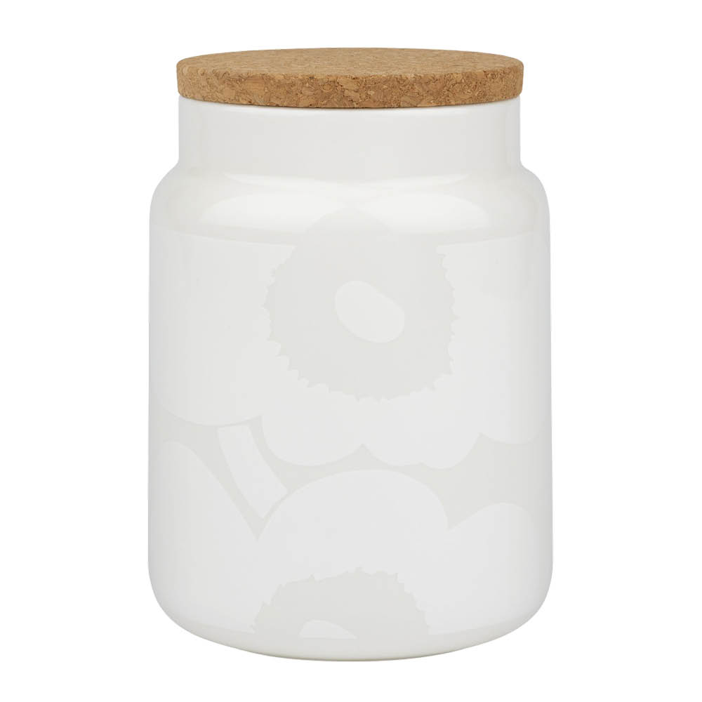 Marimekko Oiva Unikko beholder 1,2 L hvit