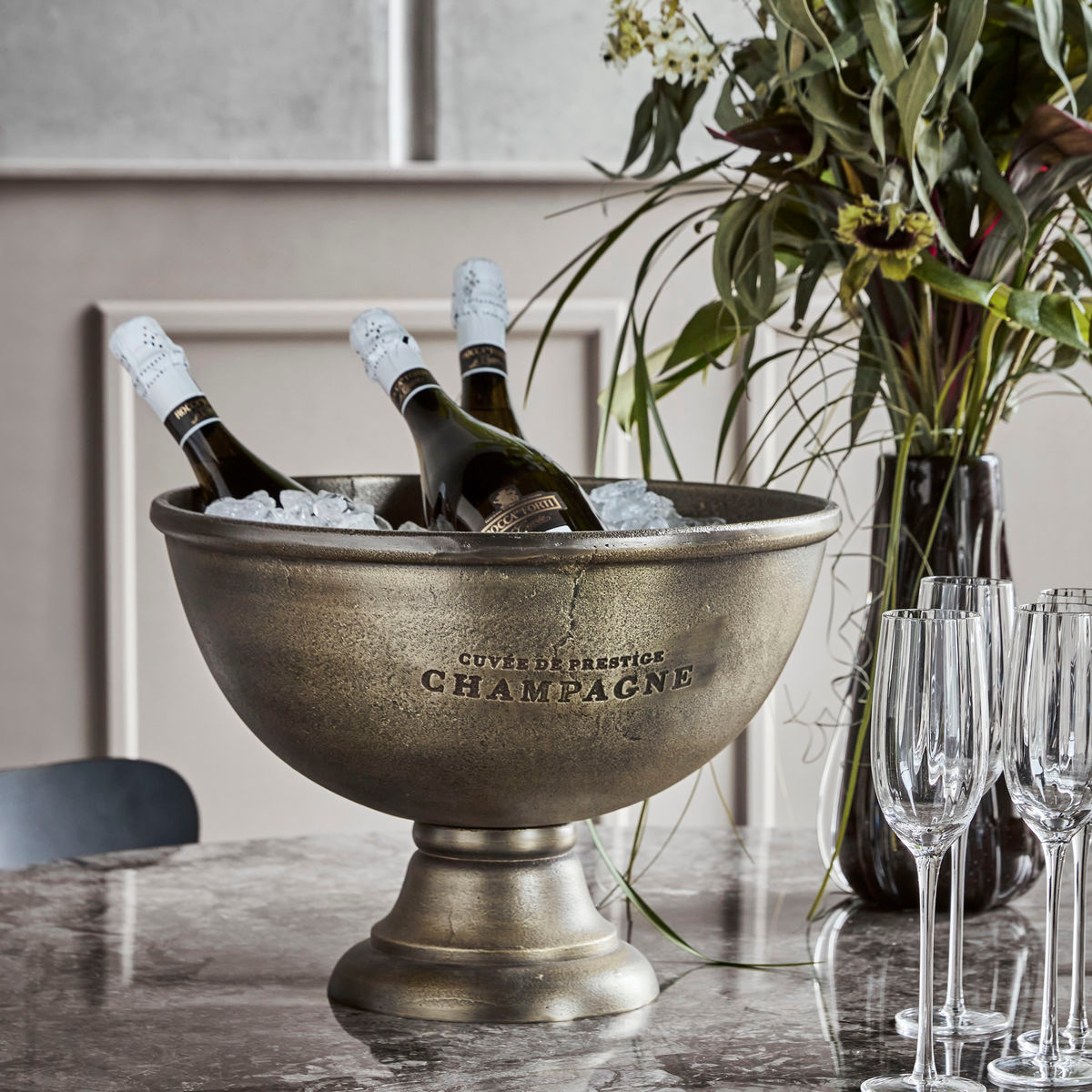 House Doctor Champtub vinkylare 29x39 cm antik mässingsfinish