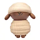 Ulla får träfigur 8 cm lönn/sapele