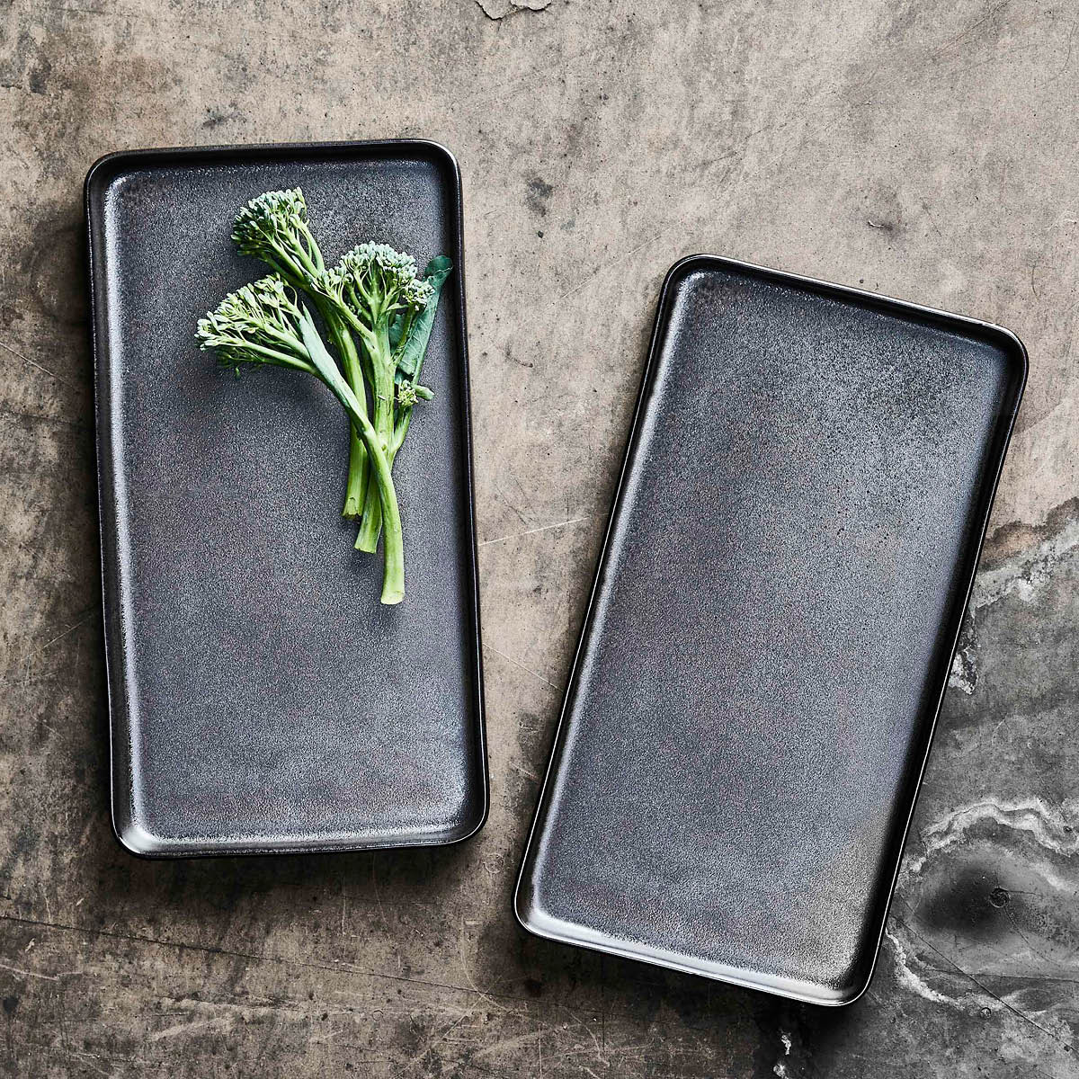 Aida Raw Lautanen 34x18 cm 2 kpl Metallic Brown