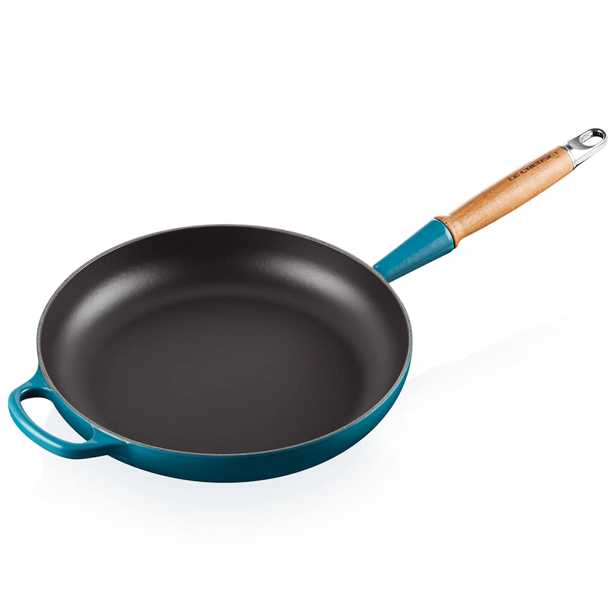 Le Creuset Signature Stekpanna med trähandtag 28 cm deep teal
