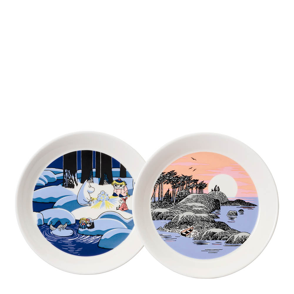 Moomin Arabia Mumin tallrikset 19 cm Snölykta & Mumindagen