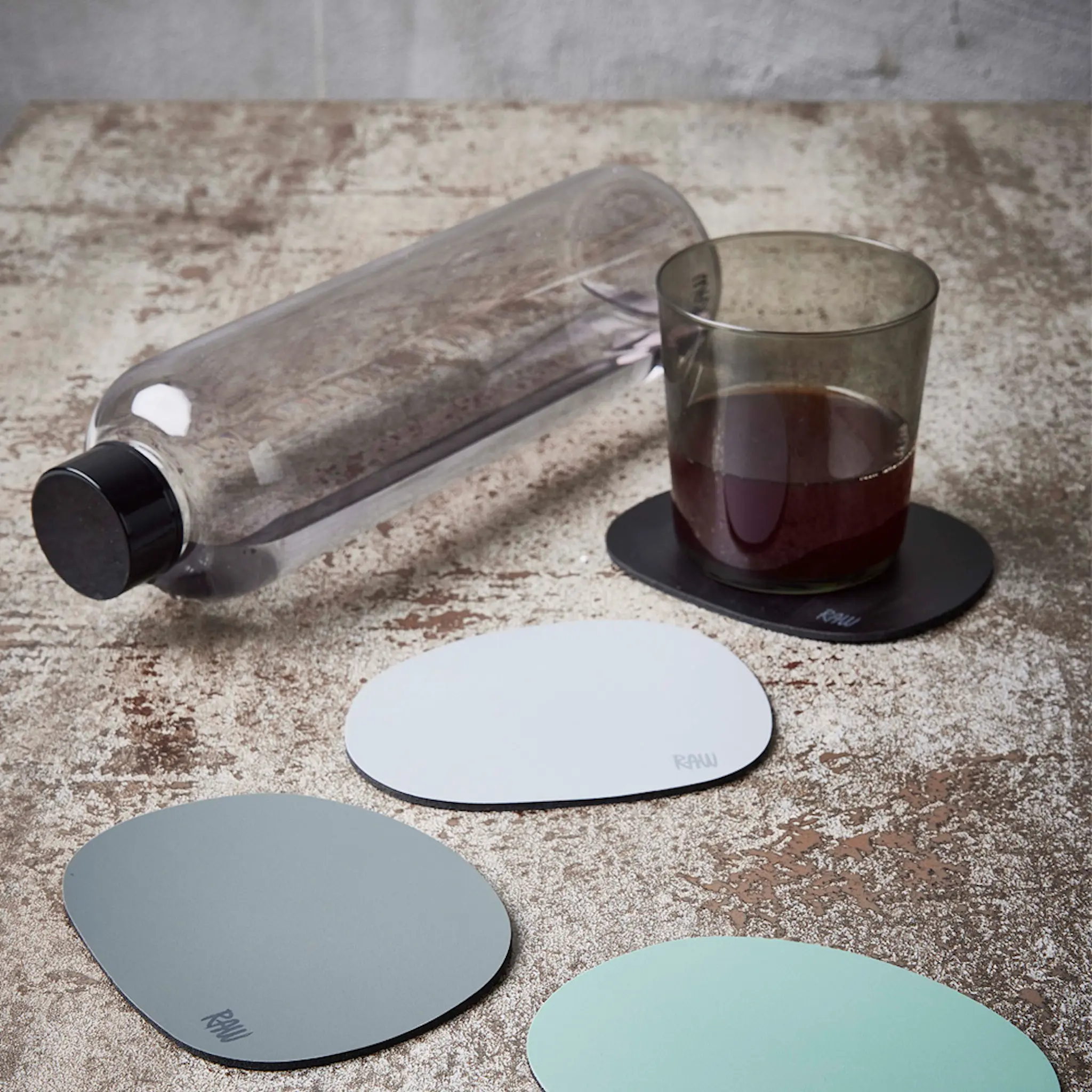 Aida Raw Silikoninen Lasinalunen 12,2x10 cm 6 kpl Vaaleanharmaa