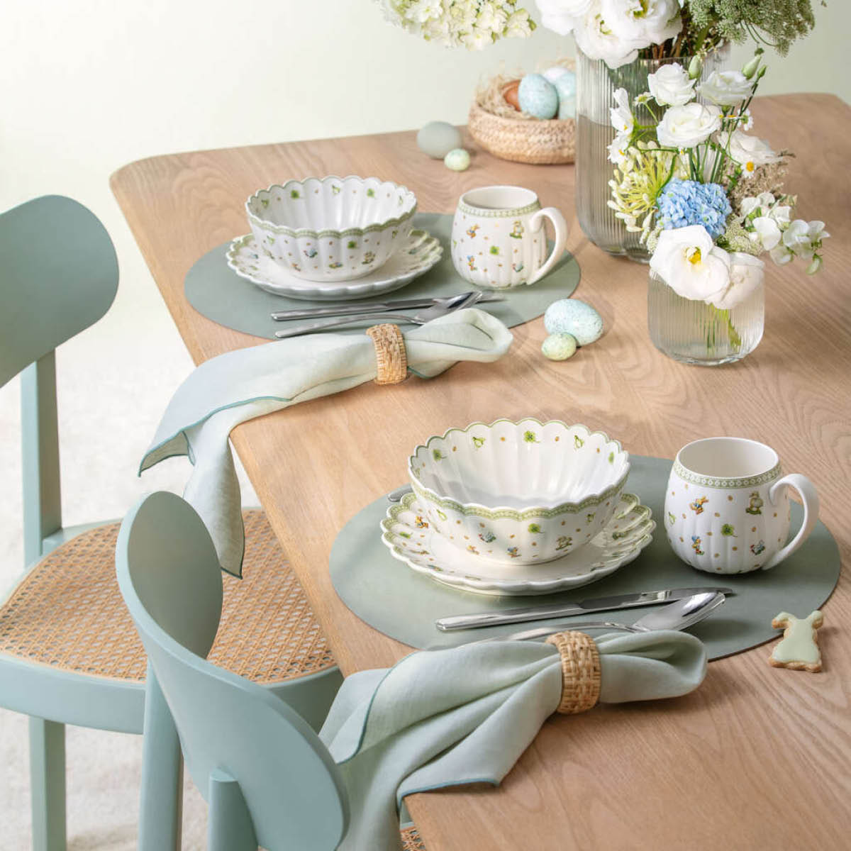 Villeroy & Boch Easter Delight frukostset för 2 personer 6 delar grön
