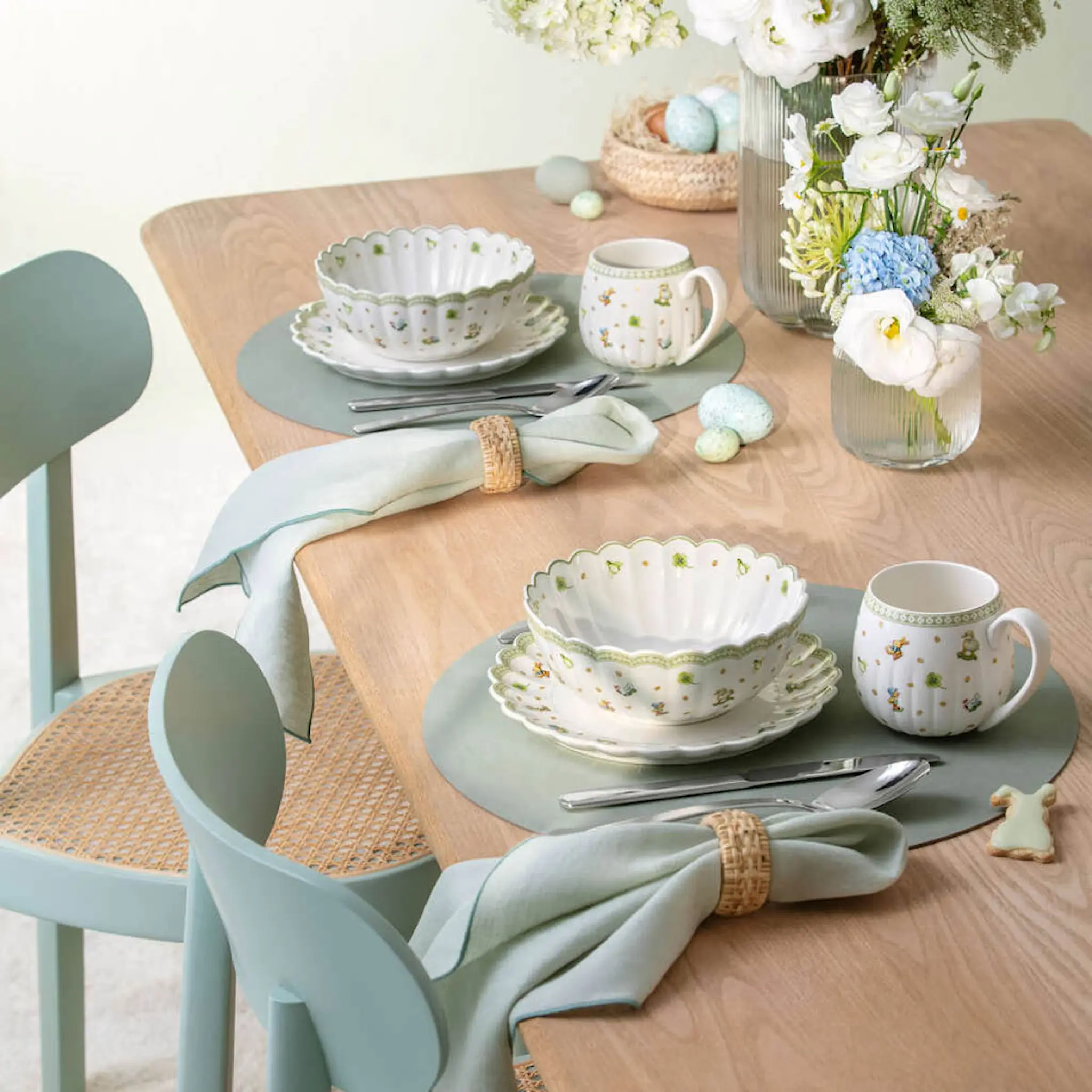 Villeroy & Boch Easter Delight frukostset för 2 personer 6 delar grön