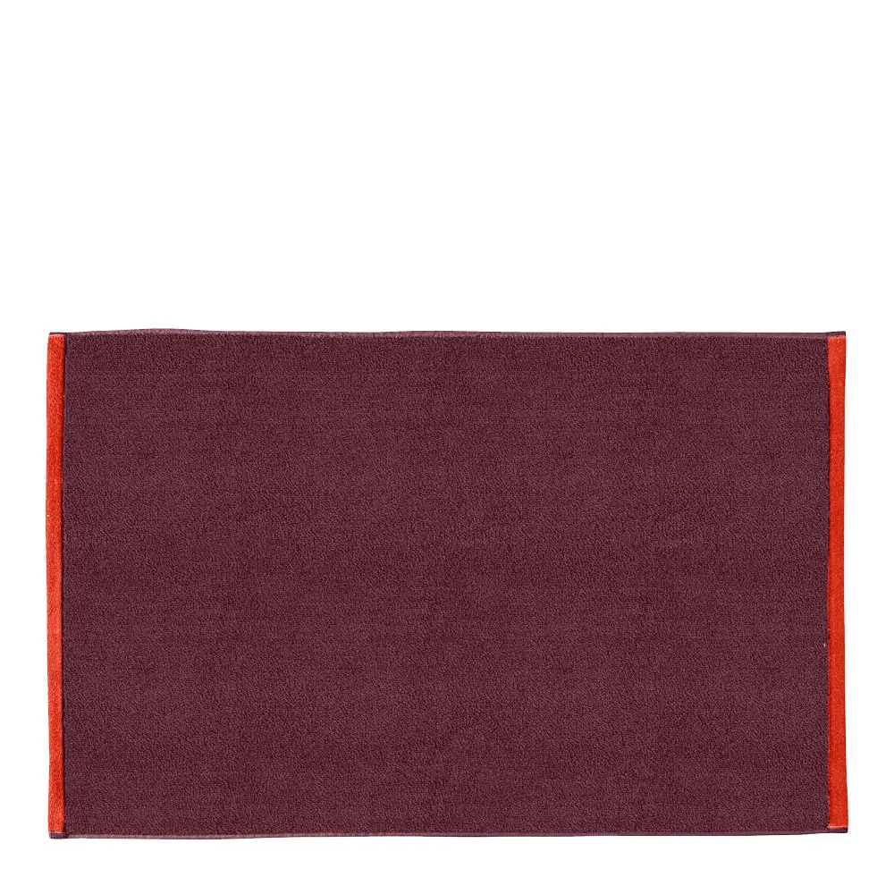Soft badematte 80x50 cm vinrød/sand