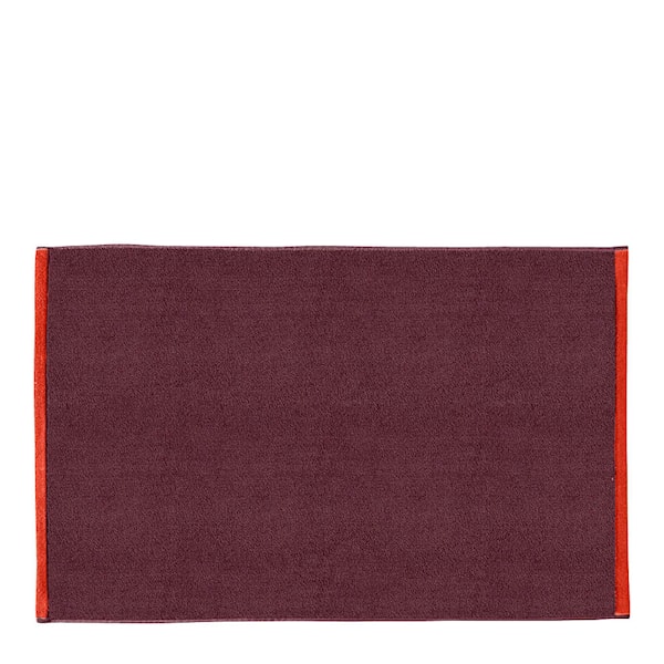 Soft badrumsmatta 80x50 cm vinröd/sand