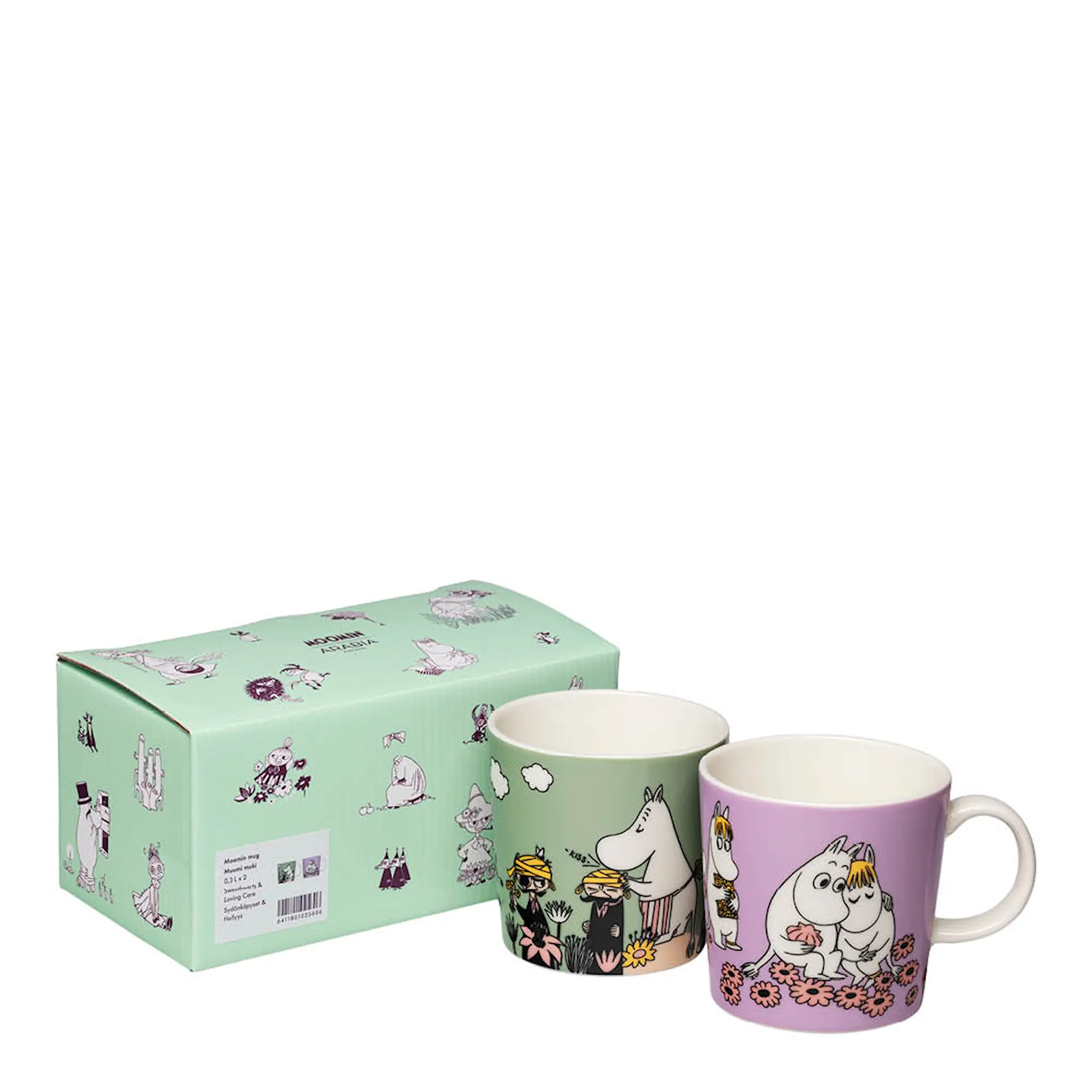Moomin Arabia Muminmugg 30 cl 2-pack Förälskade och Omtanke