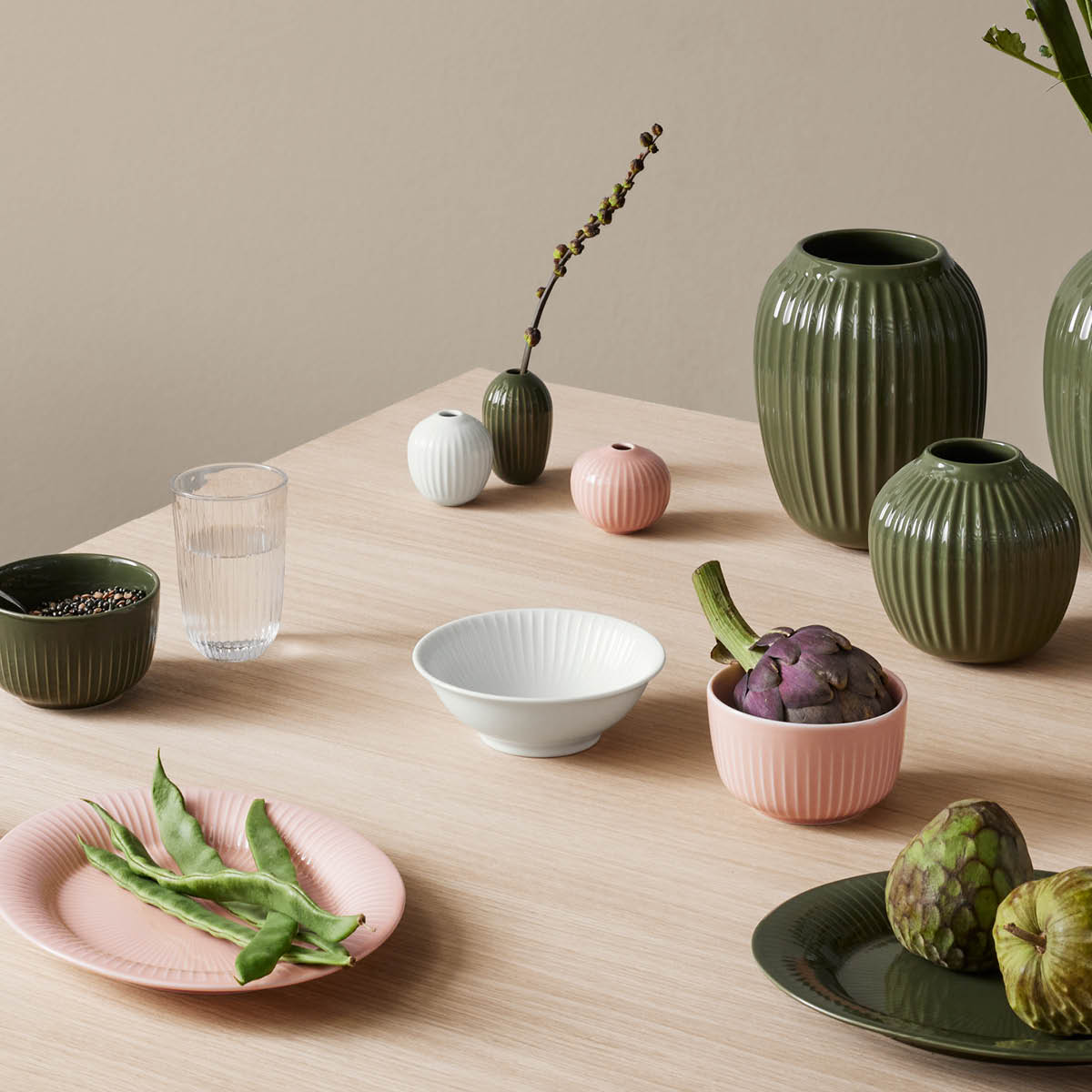 Kähler Hammershøi oval skål 28,5x22,5 nude