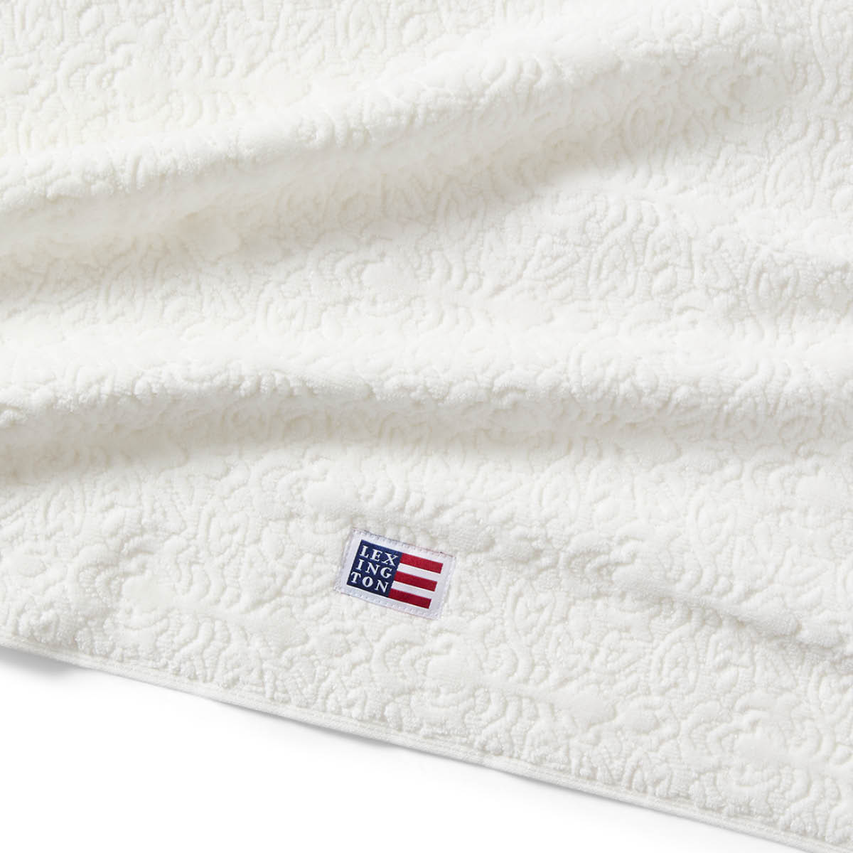 Lexington Velour jacquard ornament håndkle 70x130 cm snow white