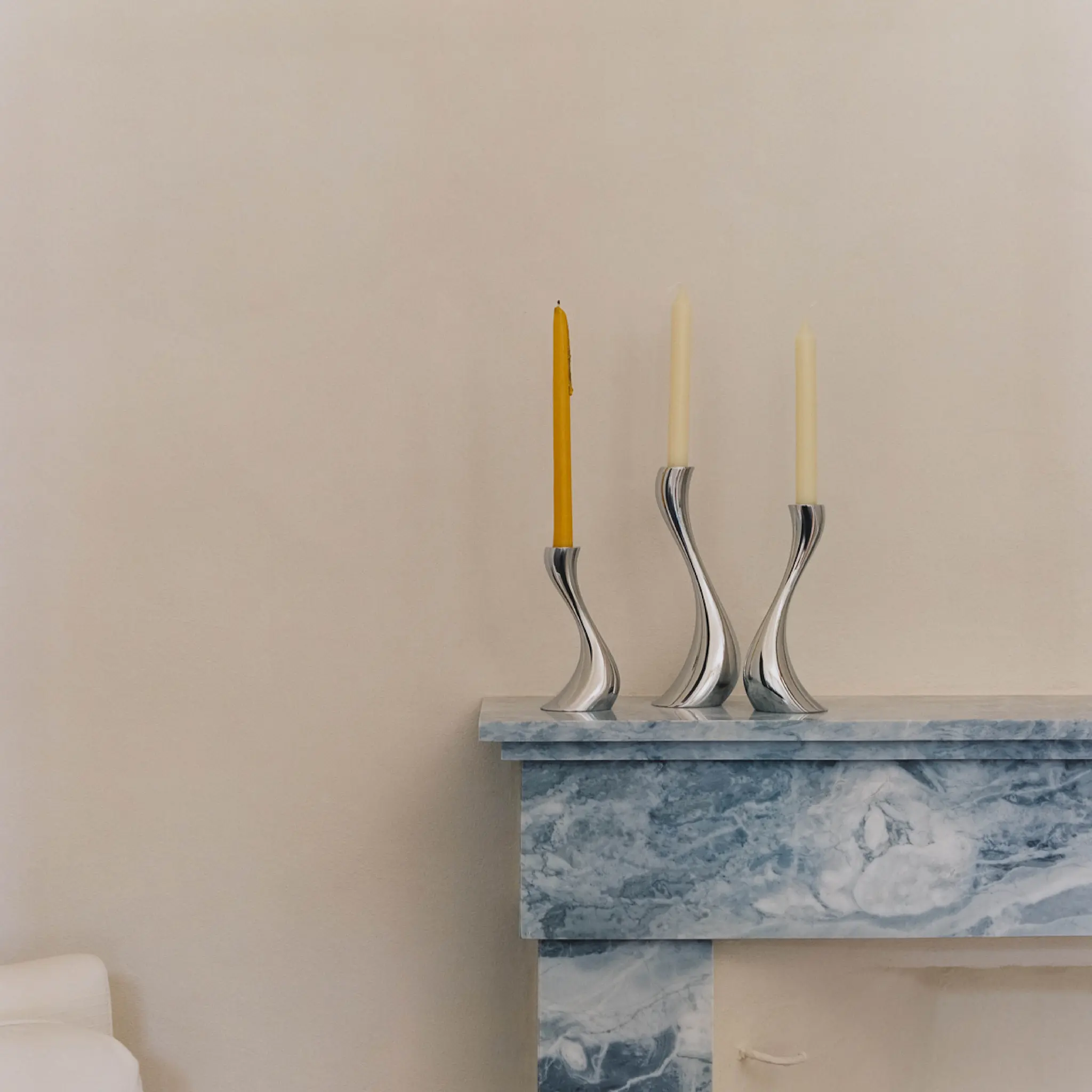 Georg Jensen Cobra Kynttilänjalka 3 kpl Ruostumaton