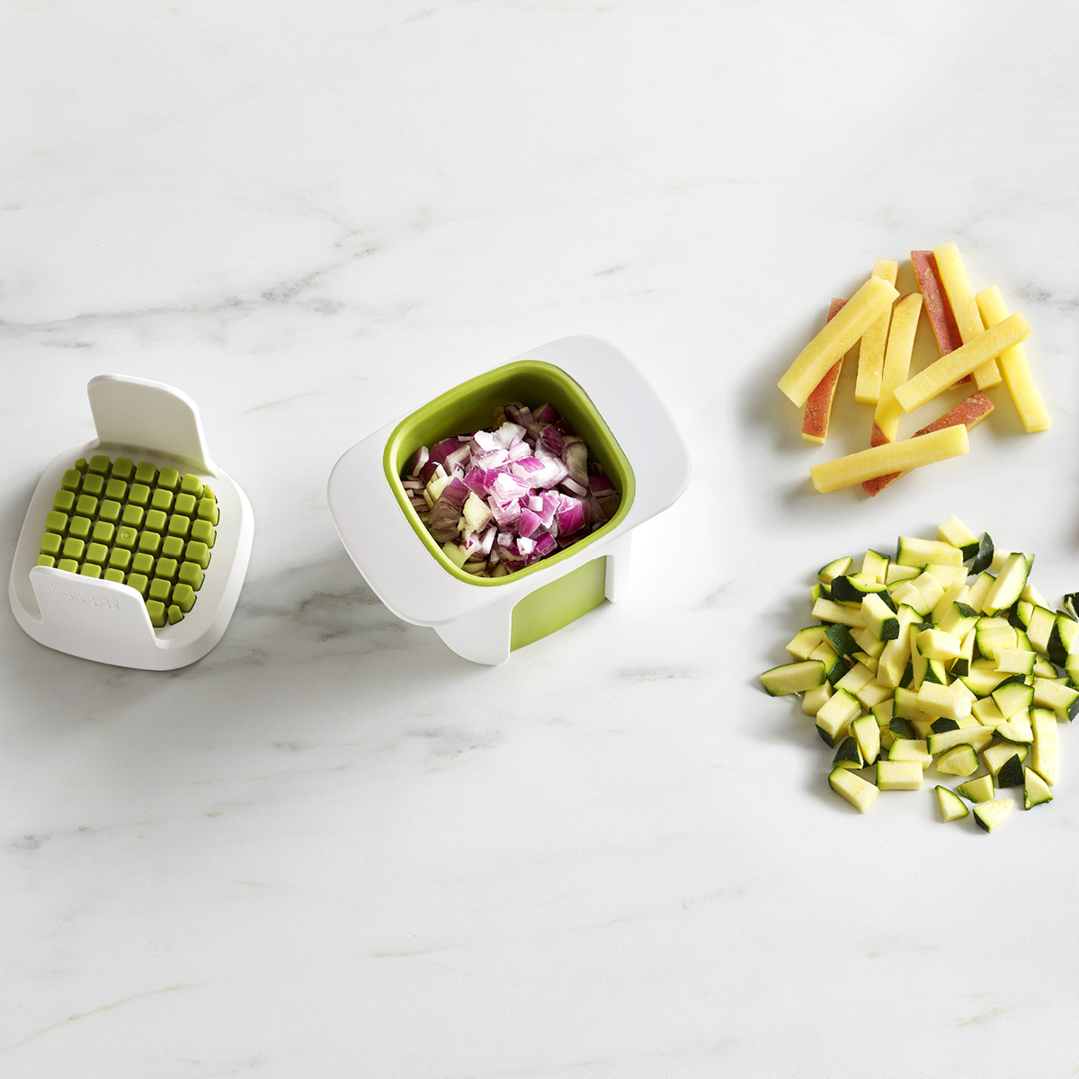 Joseph Joseph ChopCup grønnsakskutter grønn/hvit