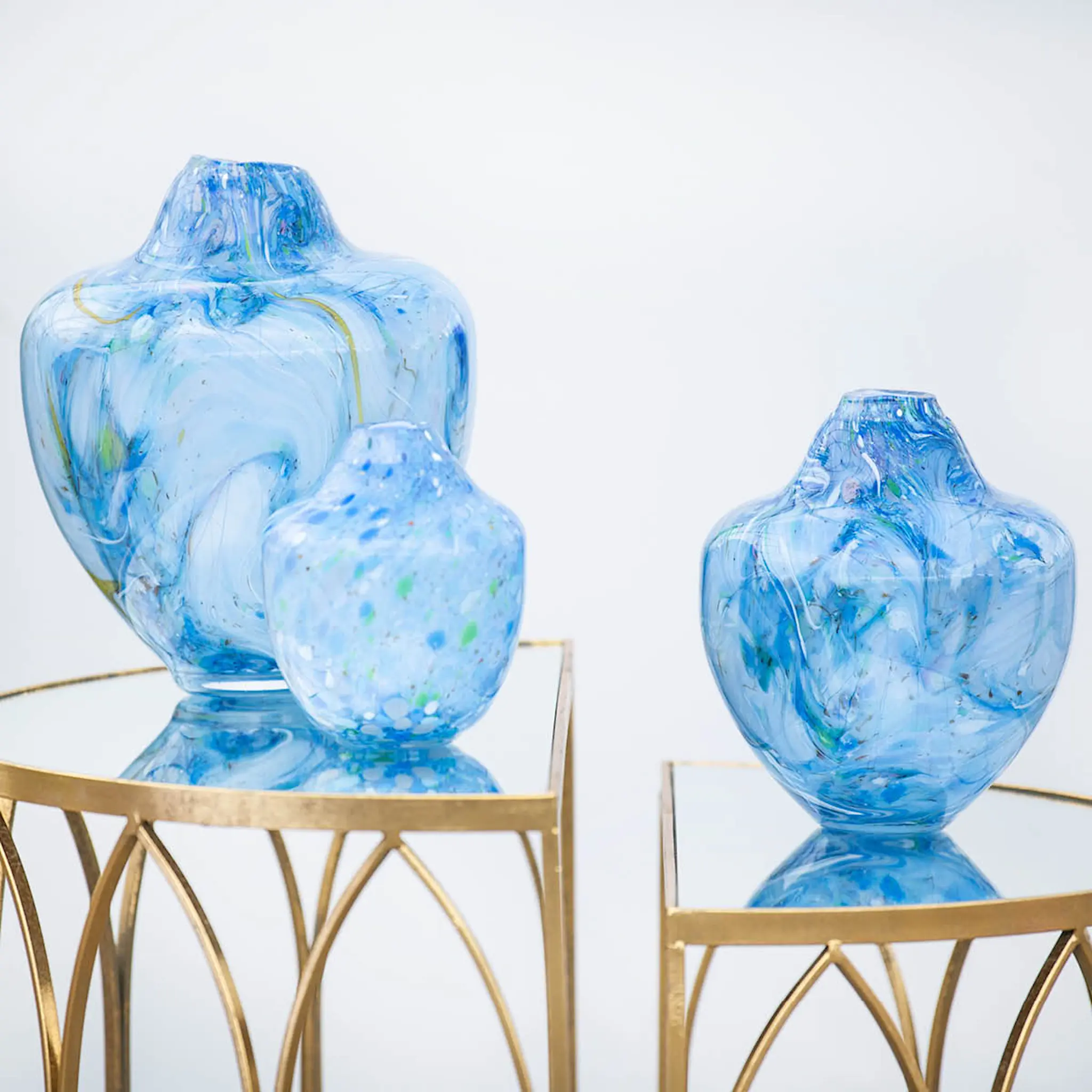 Magnor Unik Skulptur Konstglas 31 cm Blå