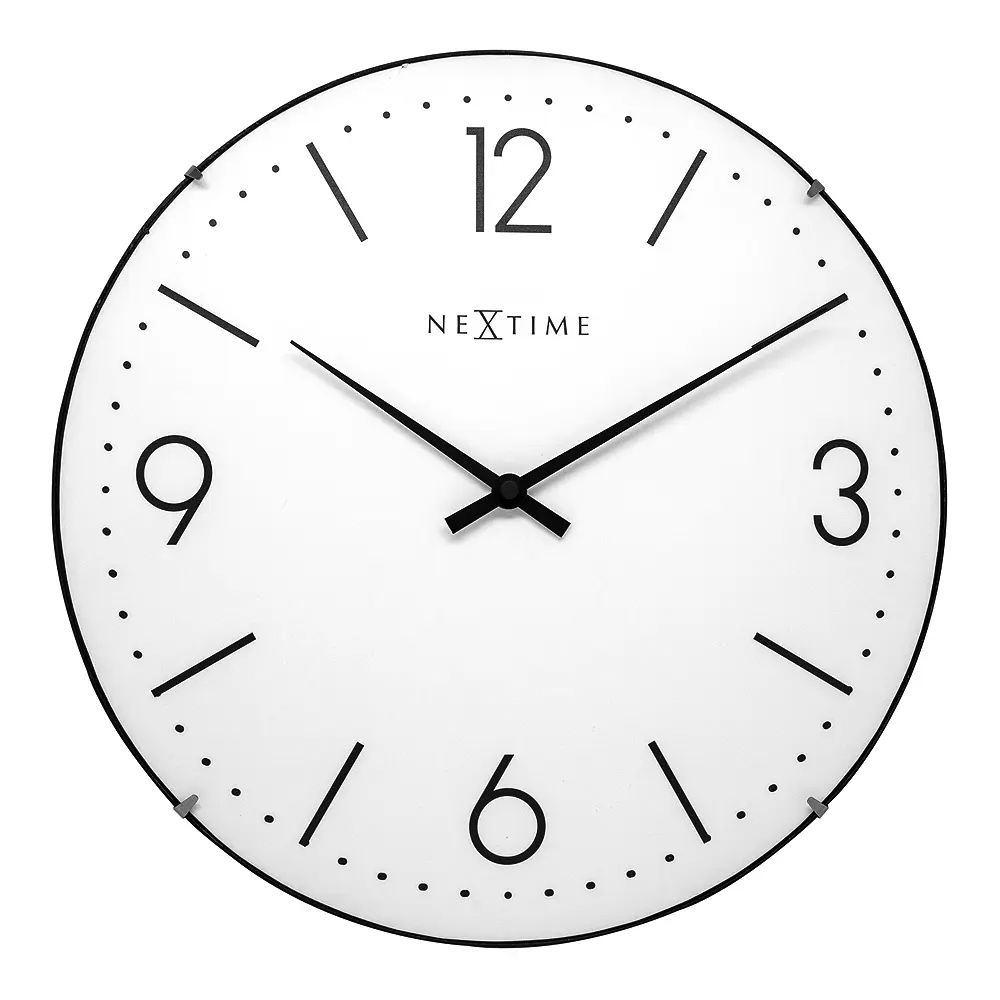 Basic Dome Seinäkello 35 cm Valkoinen
