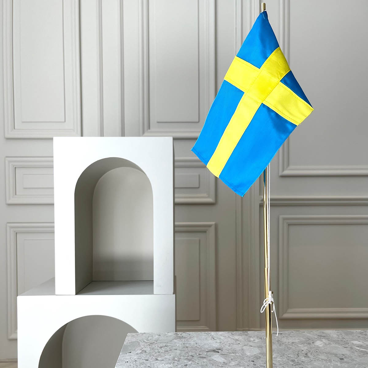 Skultuna Flaggstang moderne 47 cm messing