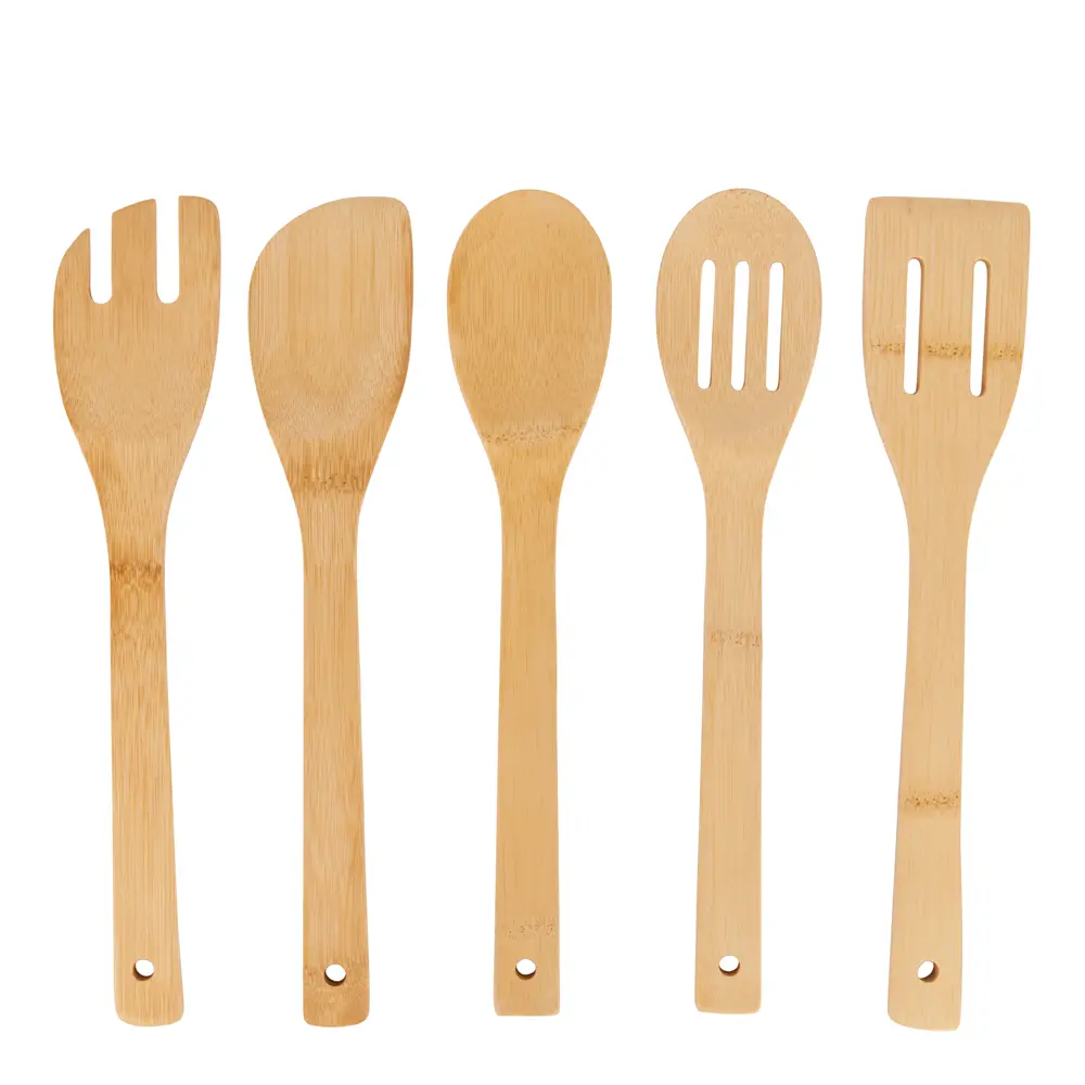 Natural Elements Keittiövälineet bambu 5 osaa