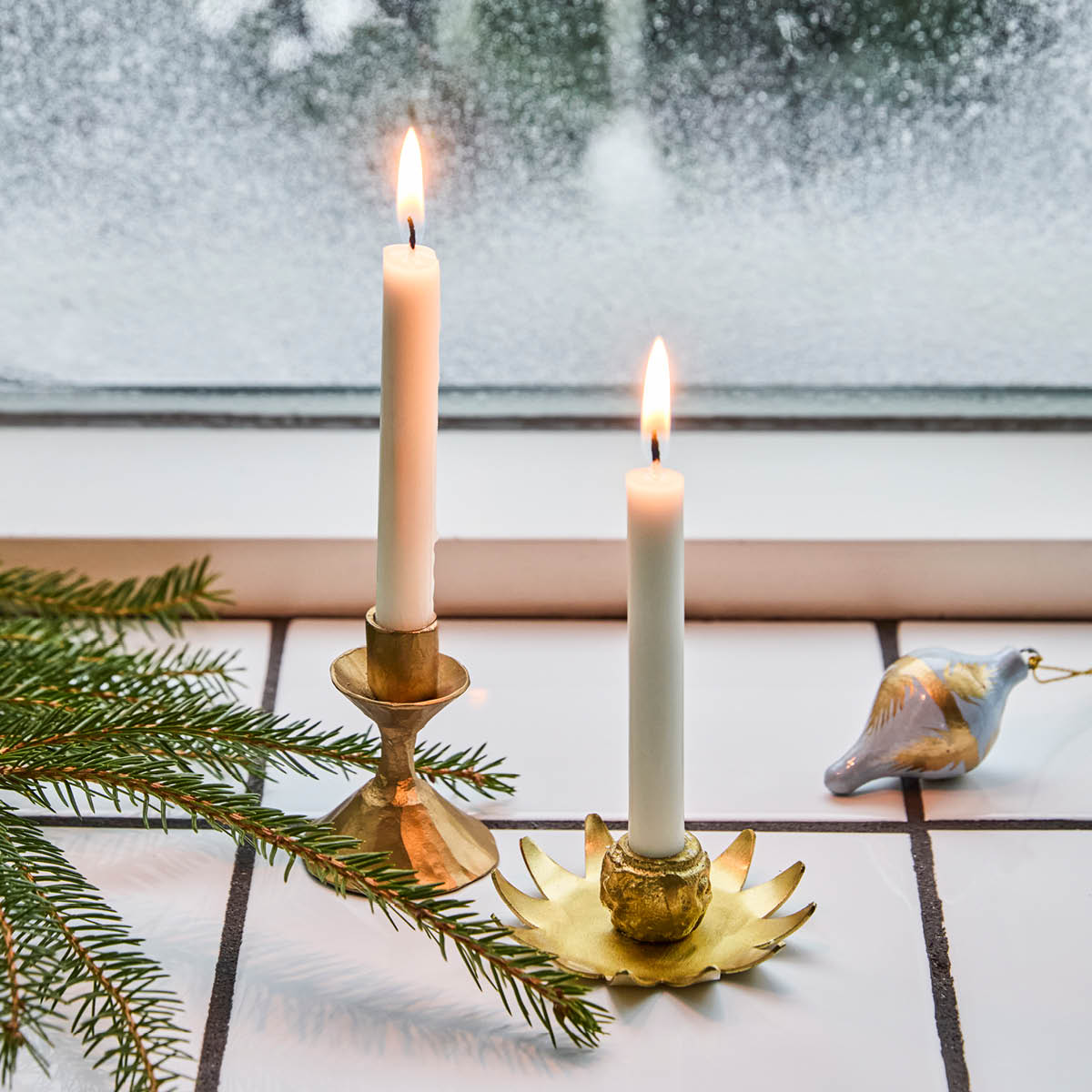 House Doctor Starry lysestake i jern 3 stk antikk messing