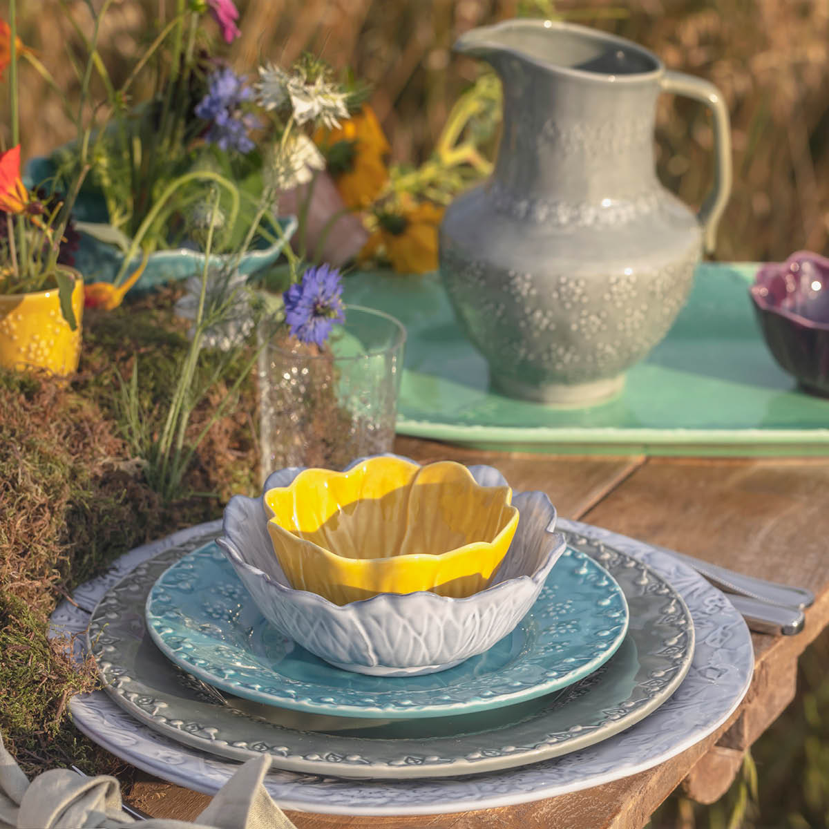 Bordallo Pinheiro Flora skål 17 cm antikvit