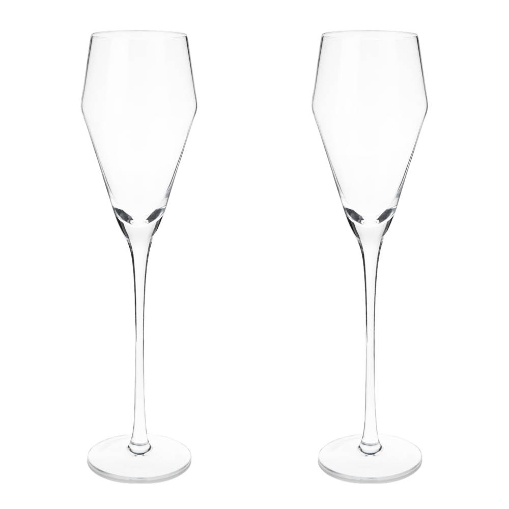 Viski Raye Angled proseccoglas i kristall 24 cl 2-pack