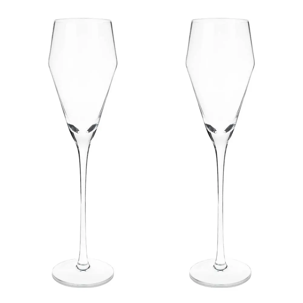 Raye vinklet proseccoglass i krystall 24 cl 2 stk