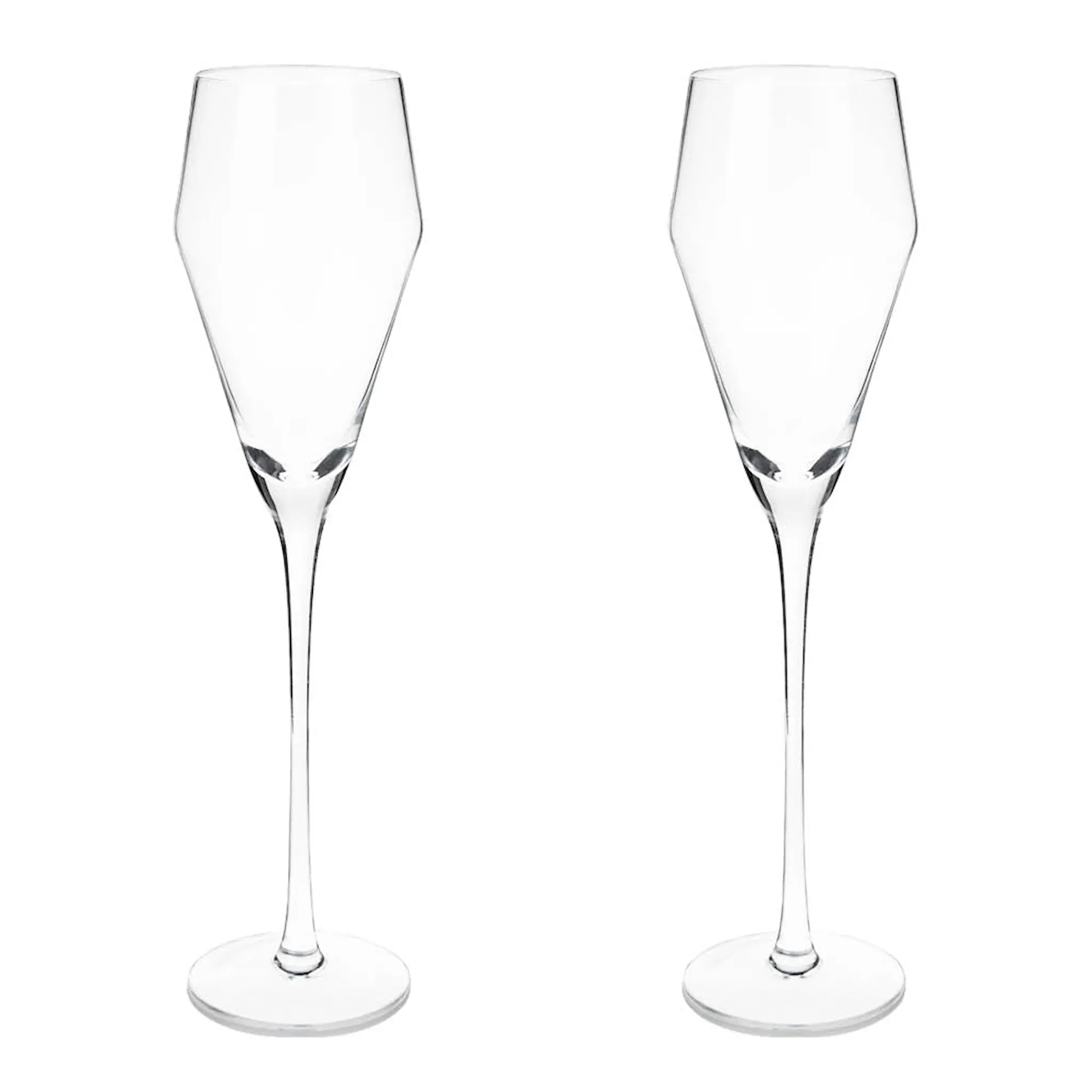 Viski Raye Angled proseccoglas i kristall 24 cl 2-pack