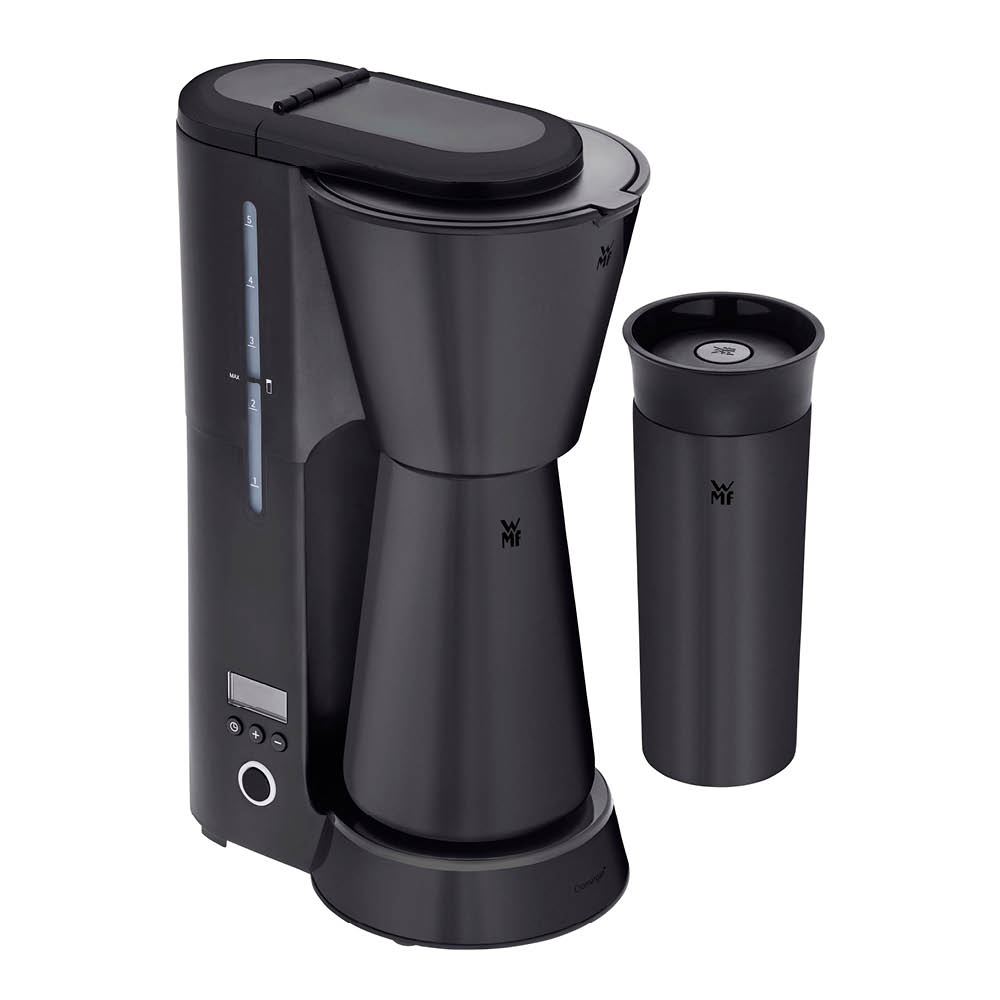 WMF - KitchenMinis-kahvinkeitin termosmuki mukaan musta