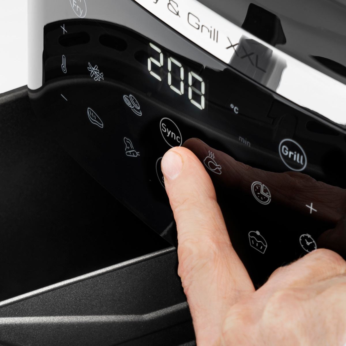 OBH Nordica Easy Fry & Grill XXL 2-i-1 airfryer AG8018S0 Svart