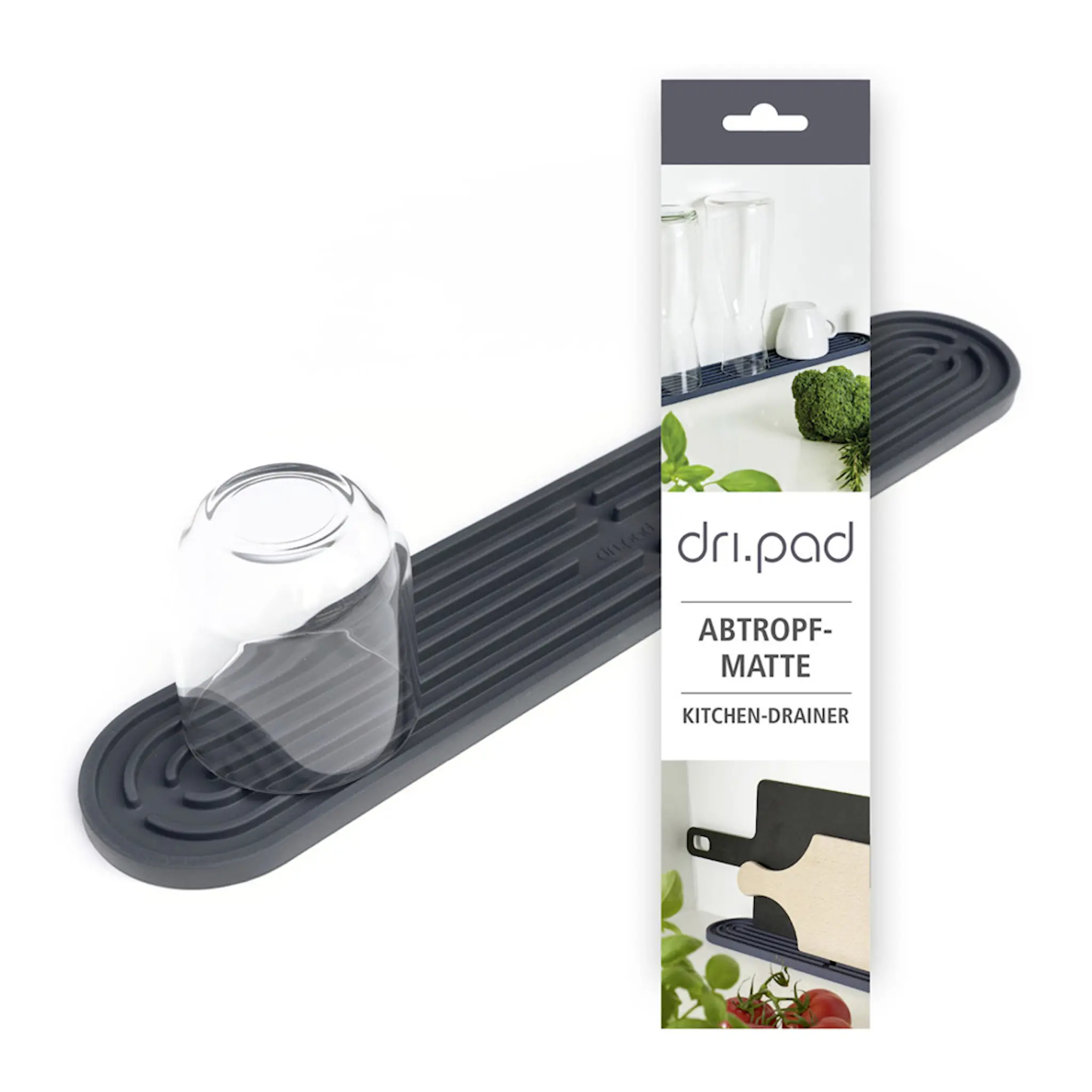 Brainstream Drip dri.pad diskmatta 42,5 cm grå