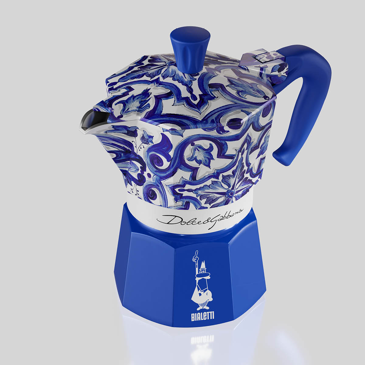 Bialetti D&G moka express 3-koppar 13 cl blå