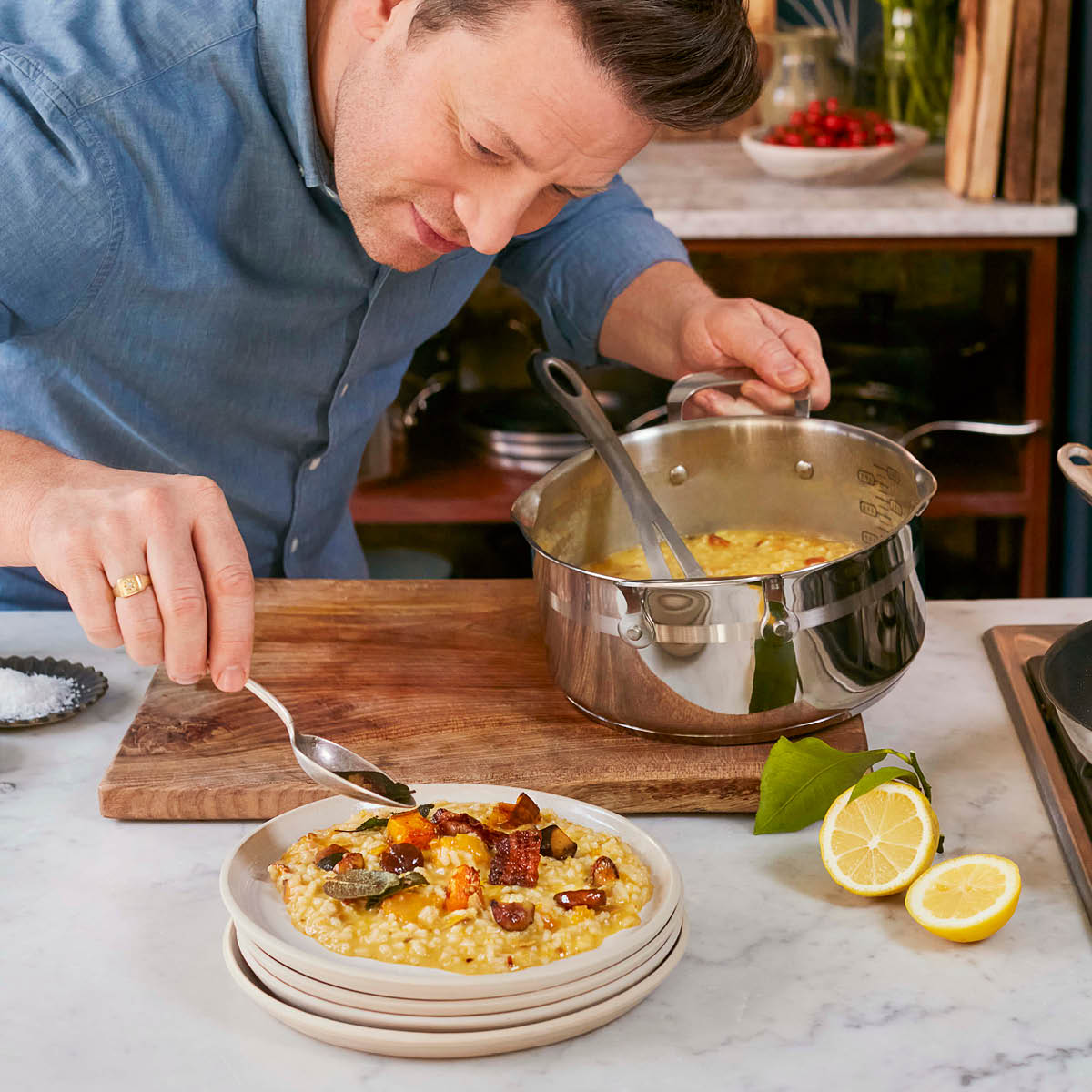 Jamie Oliver Tefal Cook Smart grytesett 6 deler