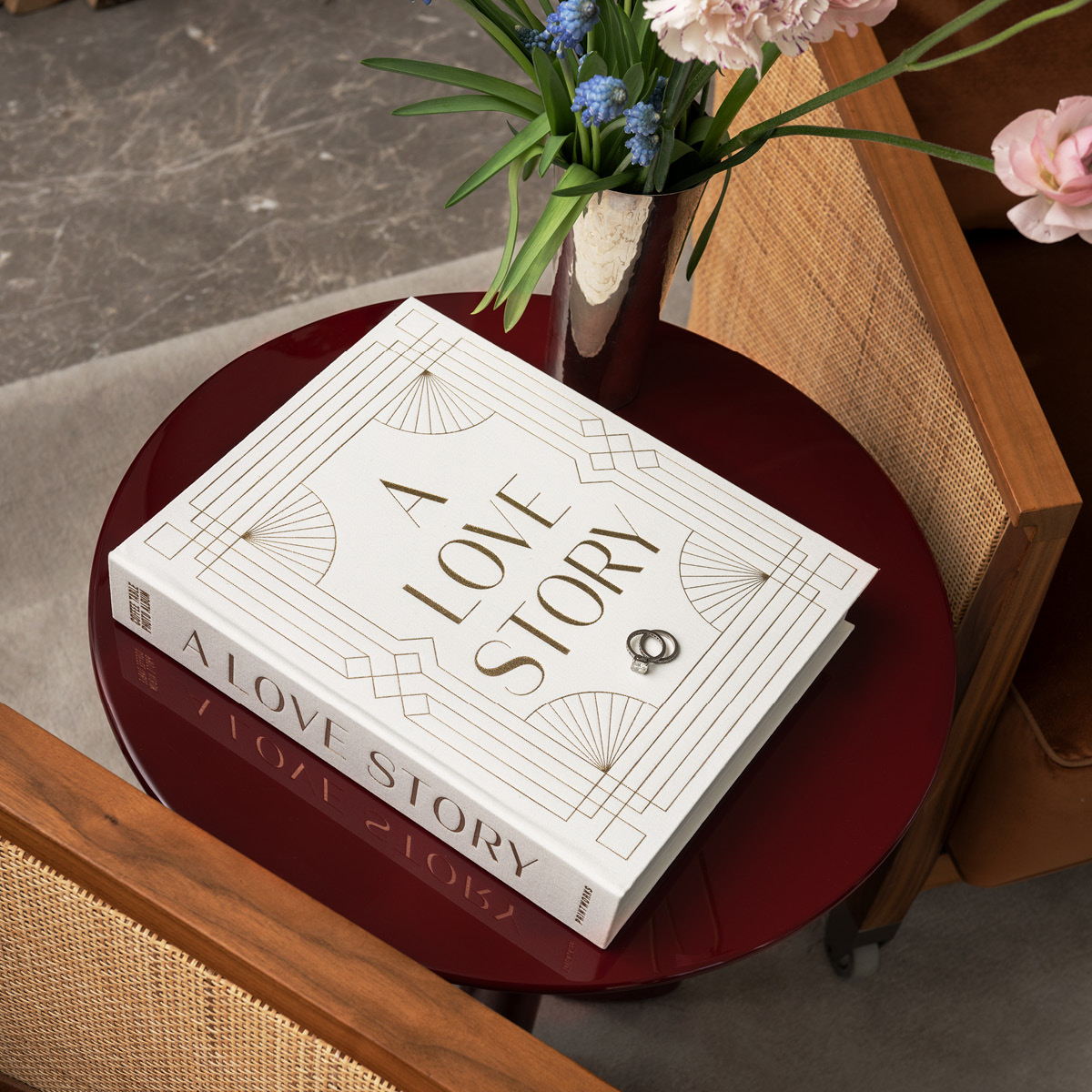 Printworks Bröllopsalbum A Love Story 33x27 cm grå